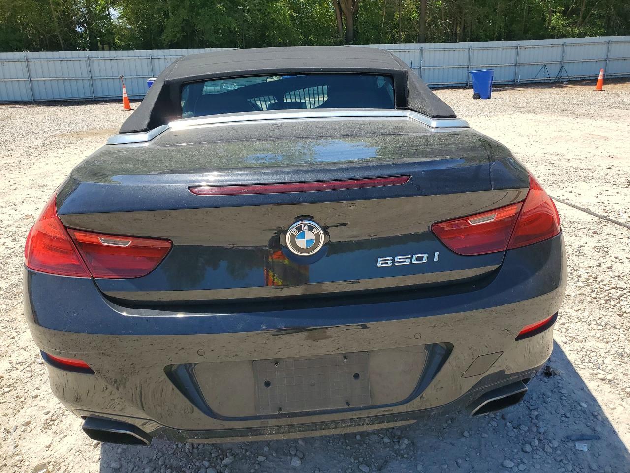 2012 Bmw 650 I Black vin: WBALZ3C5XCDL71883