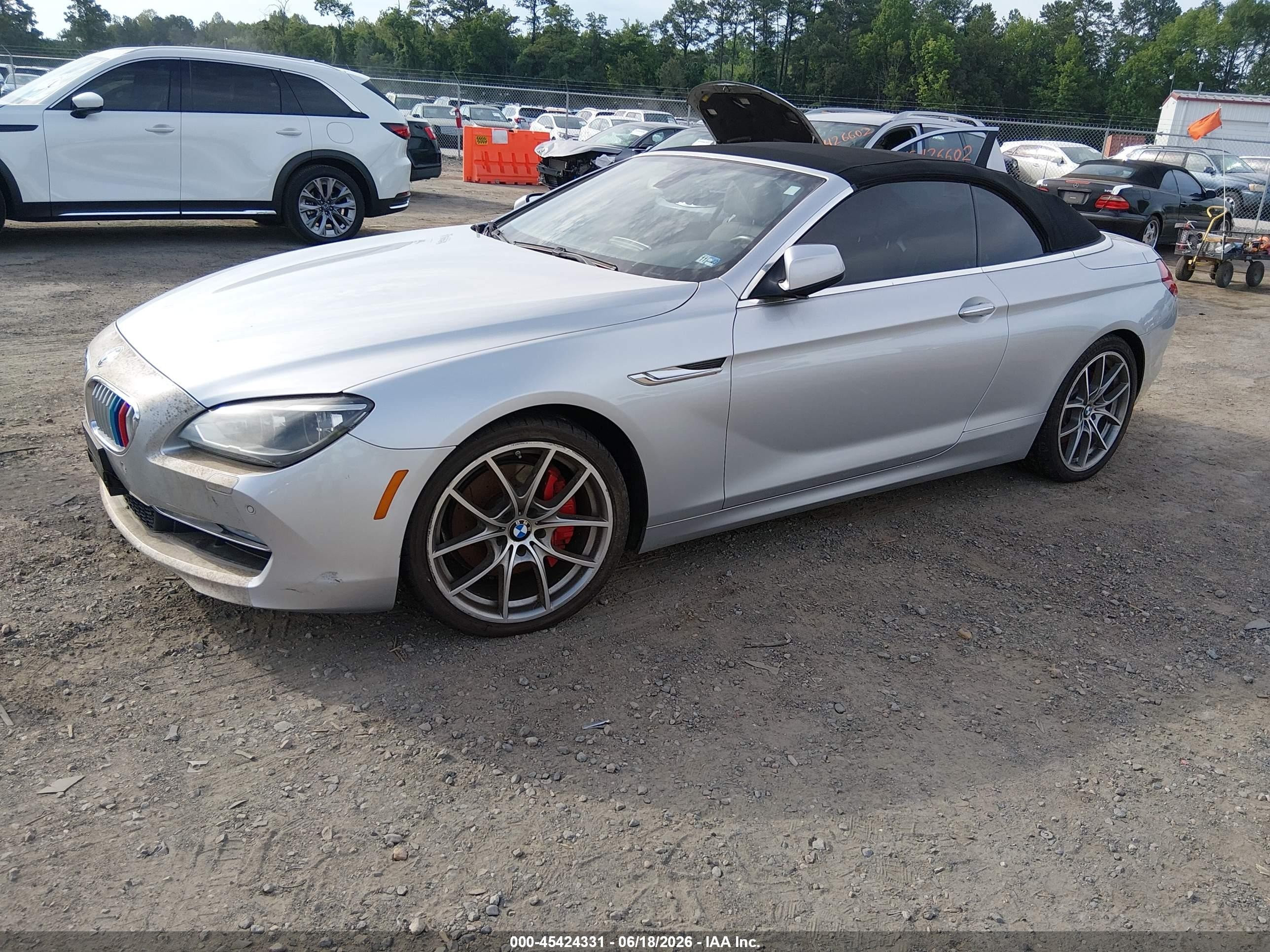 2012 Bmw 650i Серебряный vin: WBALZ3C5XCDL73181