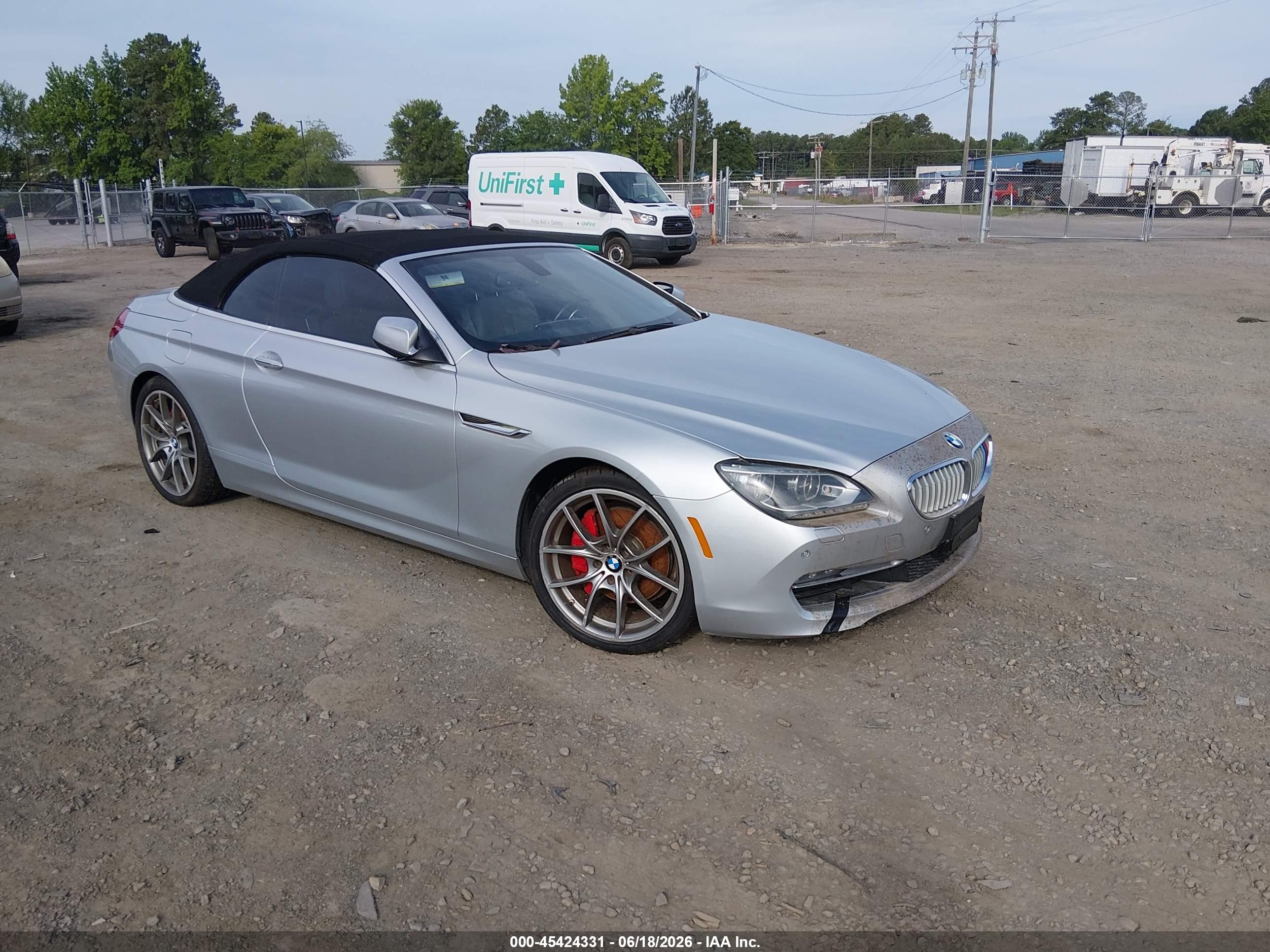 2012 Bmw 650i Silver vin: WBALZ3C5XCDL73181