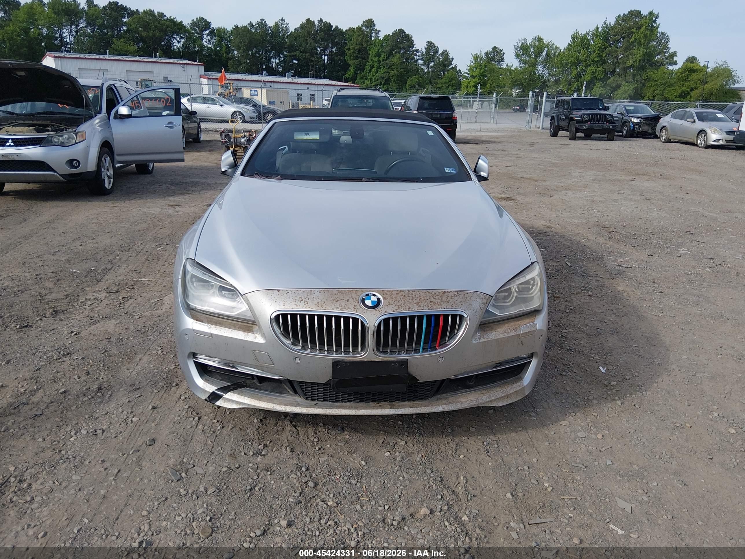 2012 Bmw 650i Серебряный vin: WBALZ3C5XCDL73181