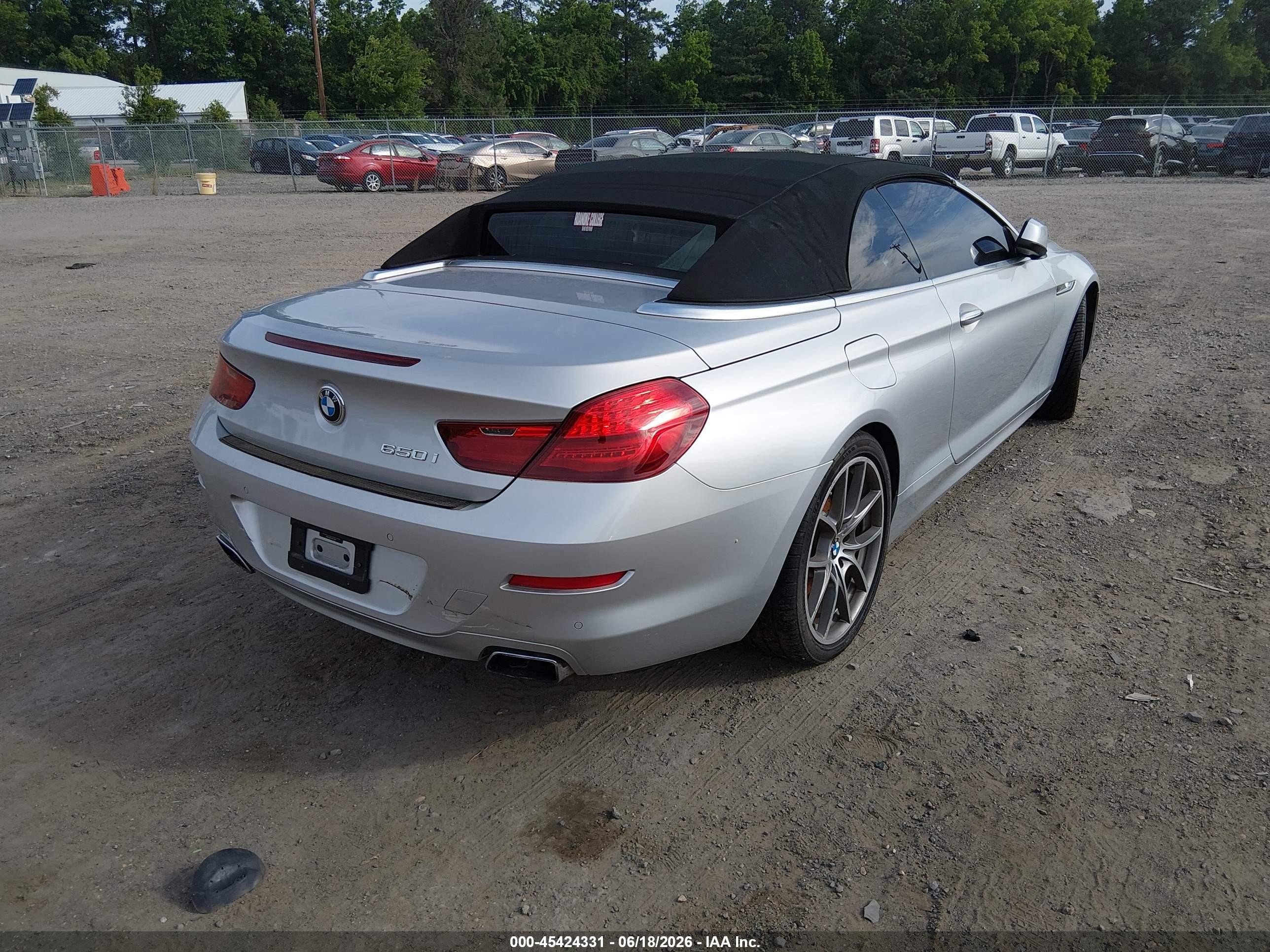 2012 Bmw 650i Серебряный vin: WBALZ3C5XCDL73181
