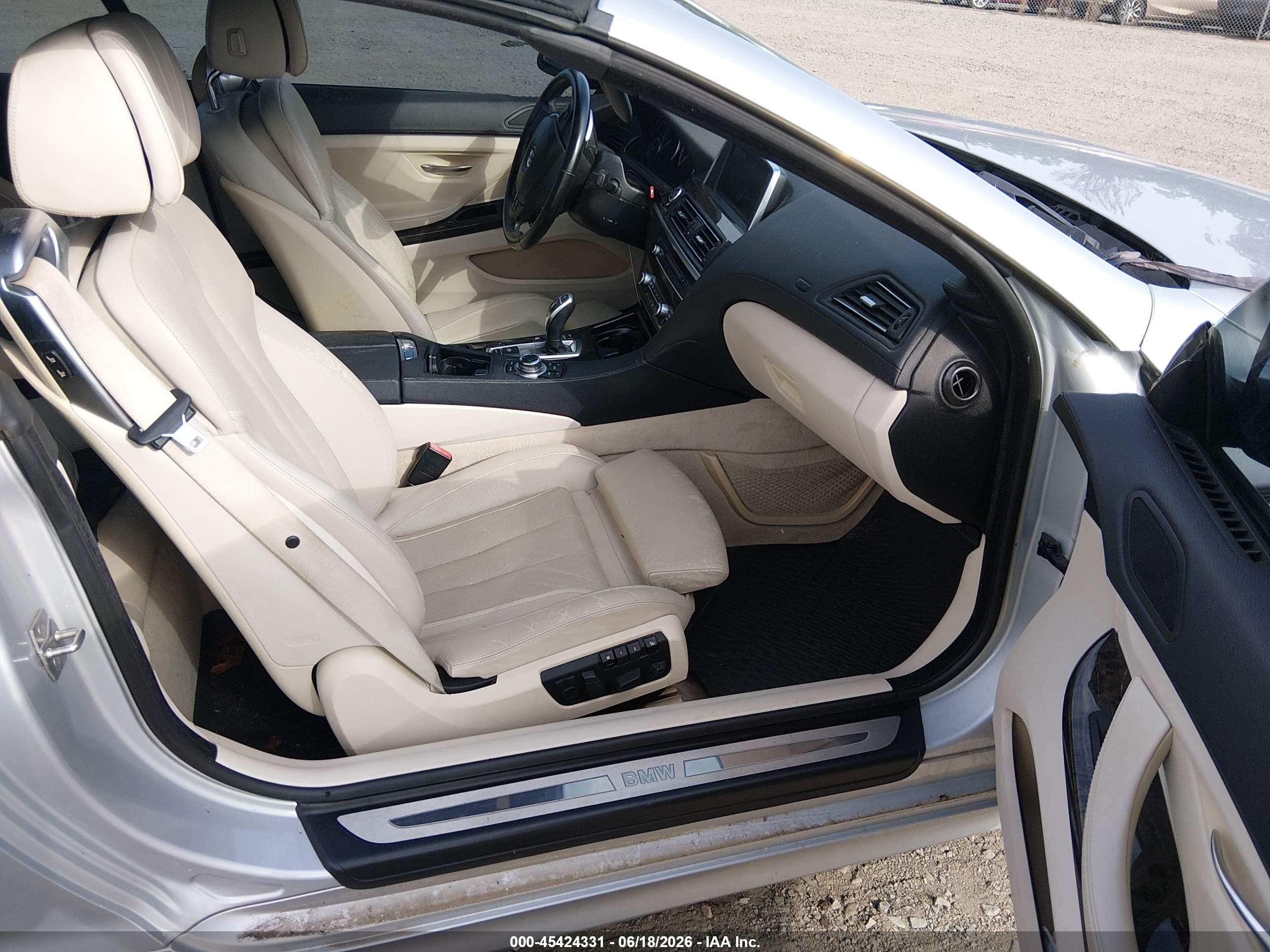 2012 Bmw 650i Серебряный vin: WBALZ3C5XCDL73181