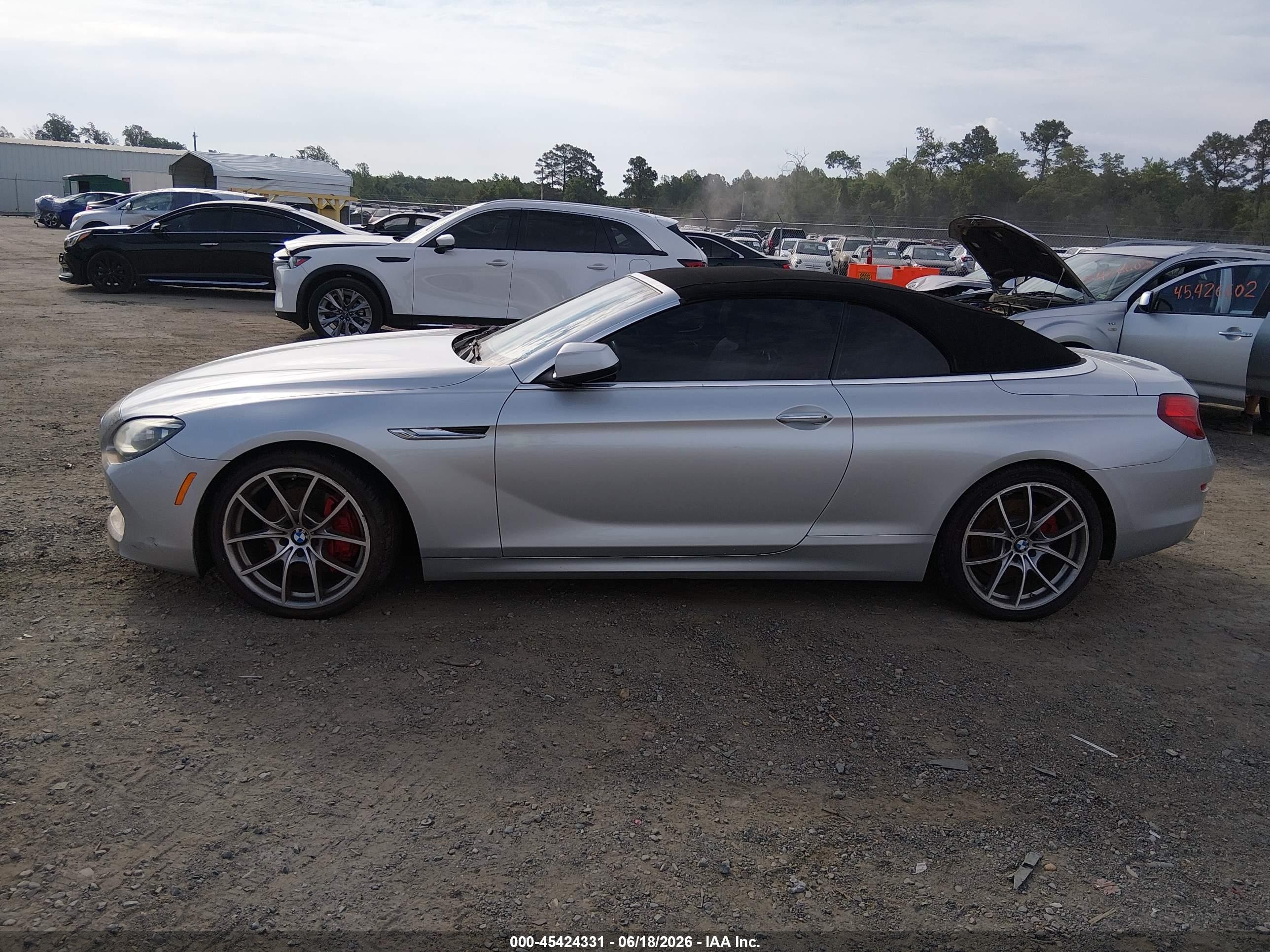 2012 Bmw 650i Серебряный vin: WBALZ3C5XCDL73181