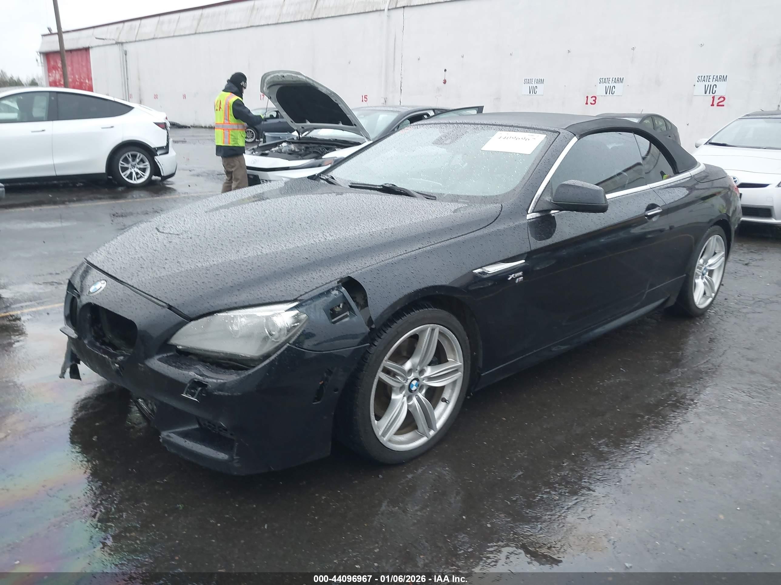 2012 Bmw 650i Xdrive Blue vin: WBALZ5C54CC619725