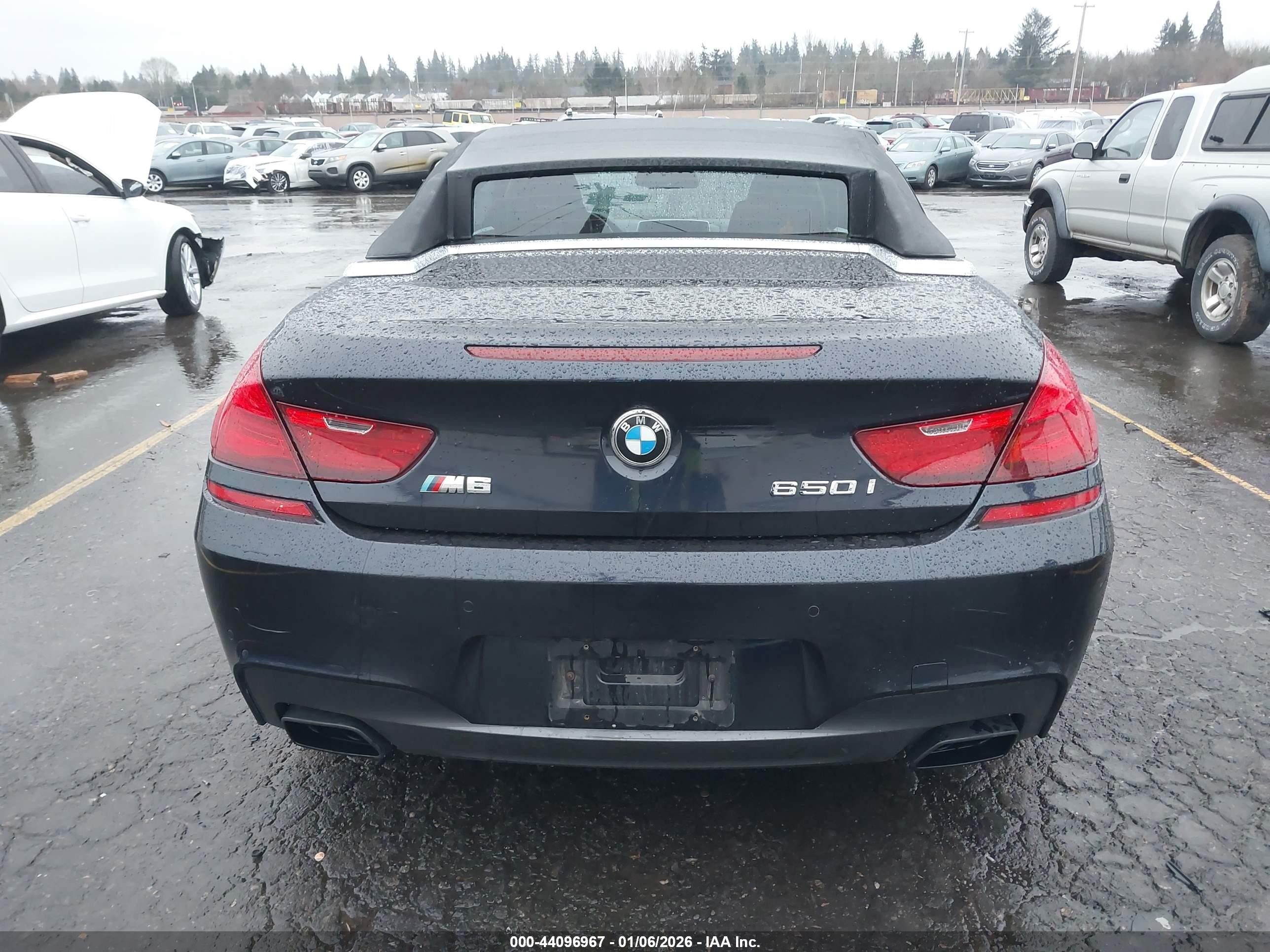 2012 Bmw 650i Xdrive Blue vin: WBALZ5C54CC619725