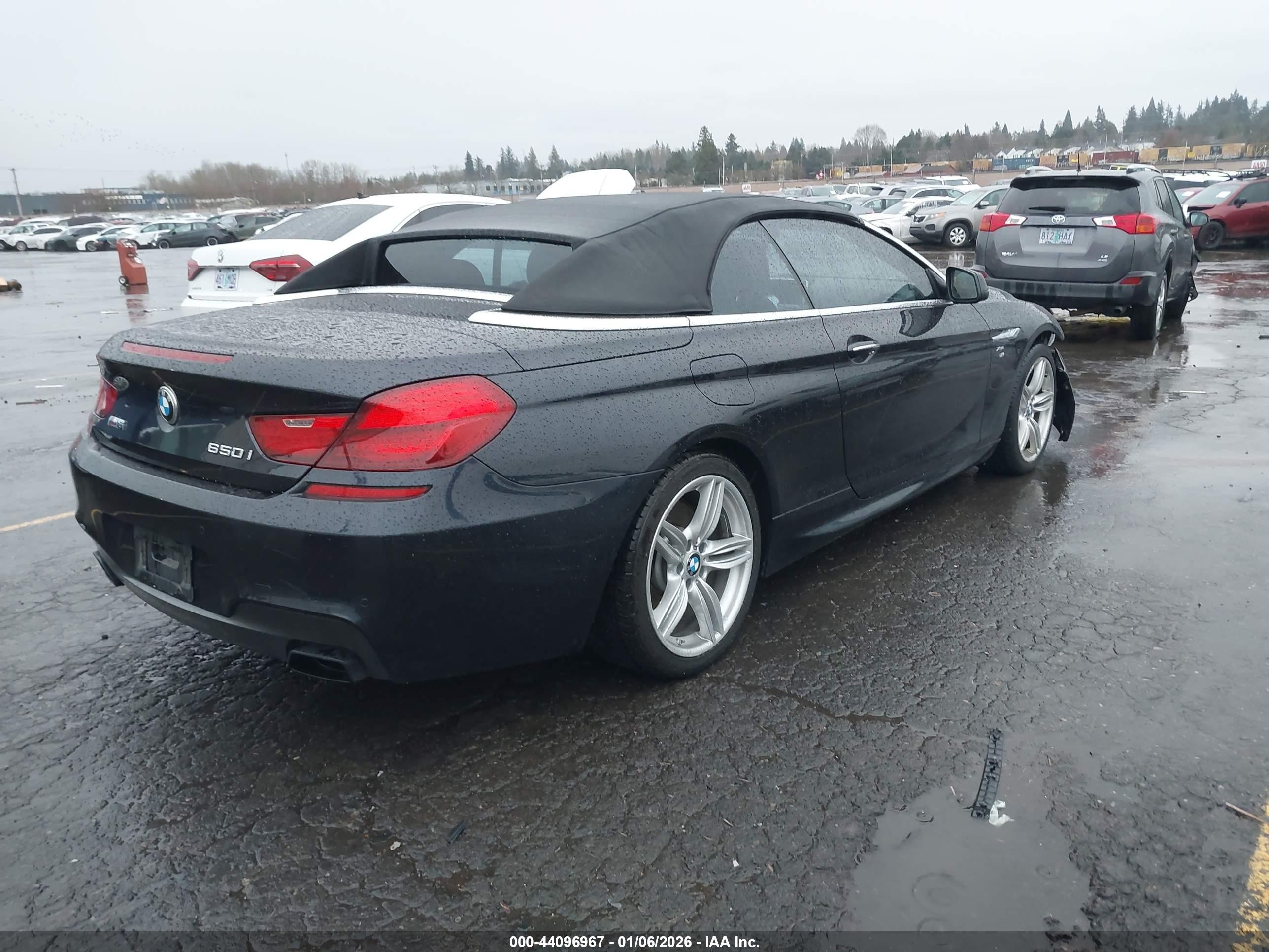 2012 Bmw 650i Xdrive Blue vin: WBALZ5C54CC619725