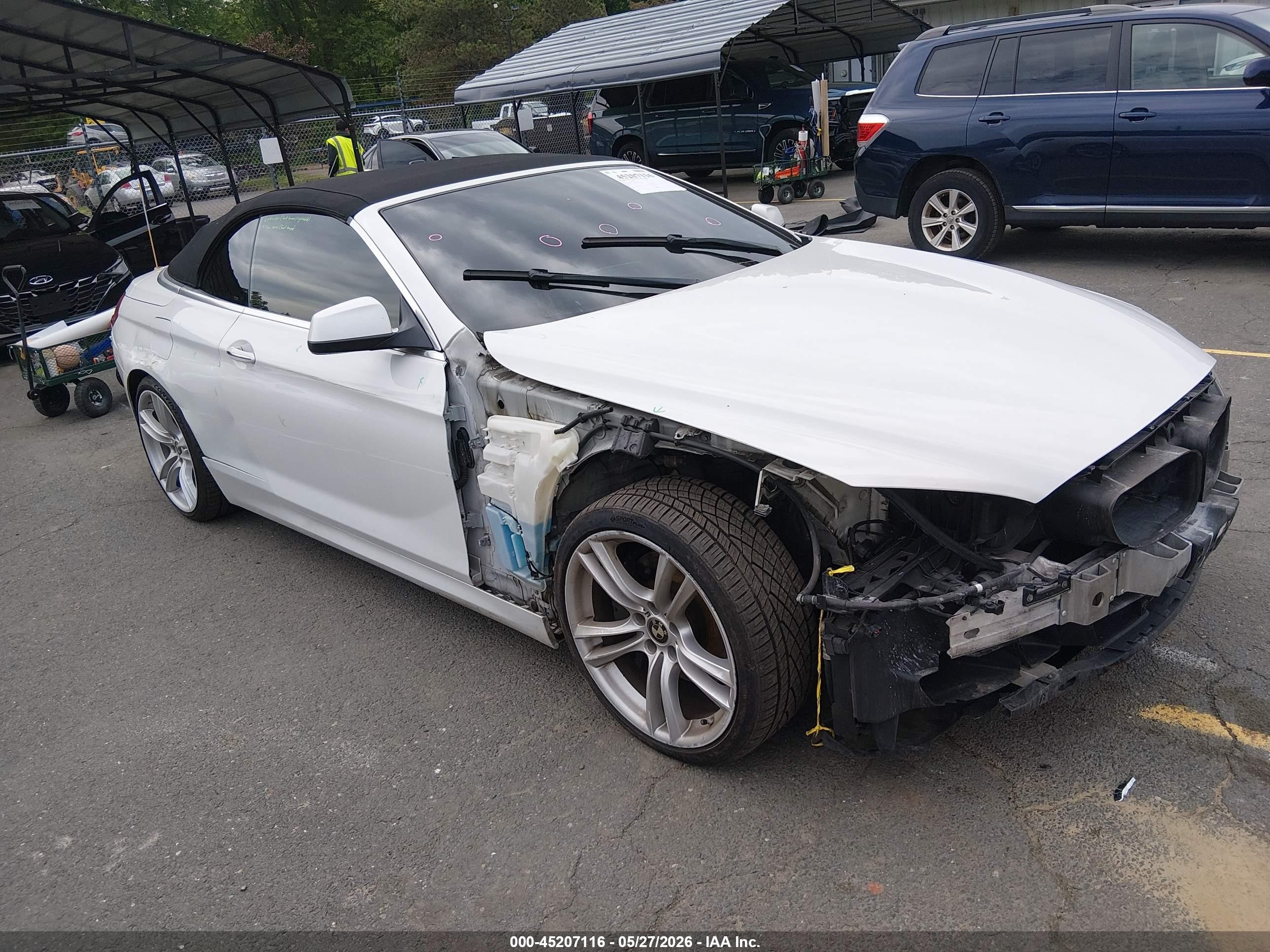 2012 Bmw 650i Xdrive White vin: WBALZ5C56CDW99720