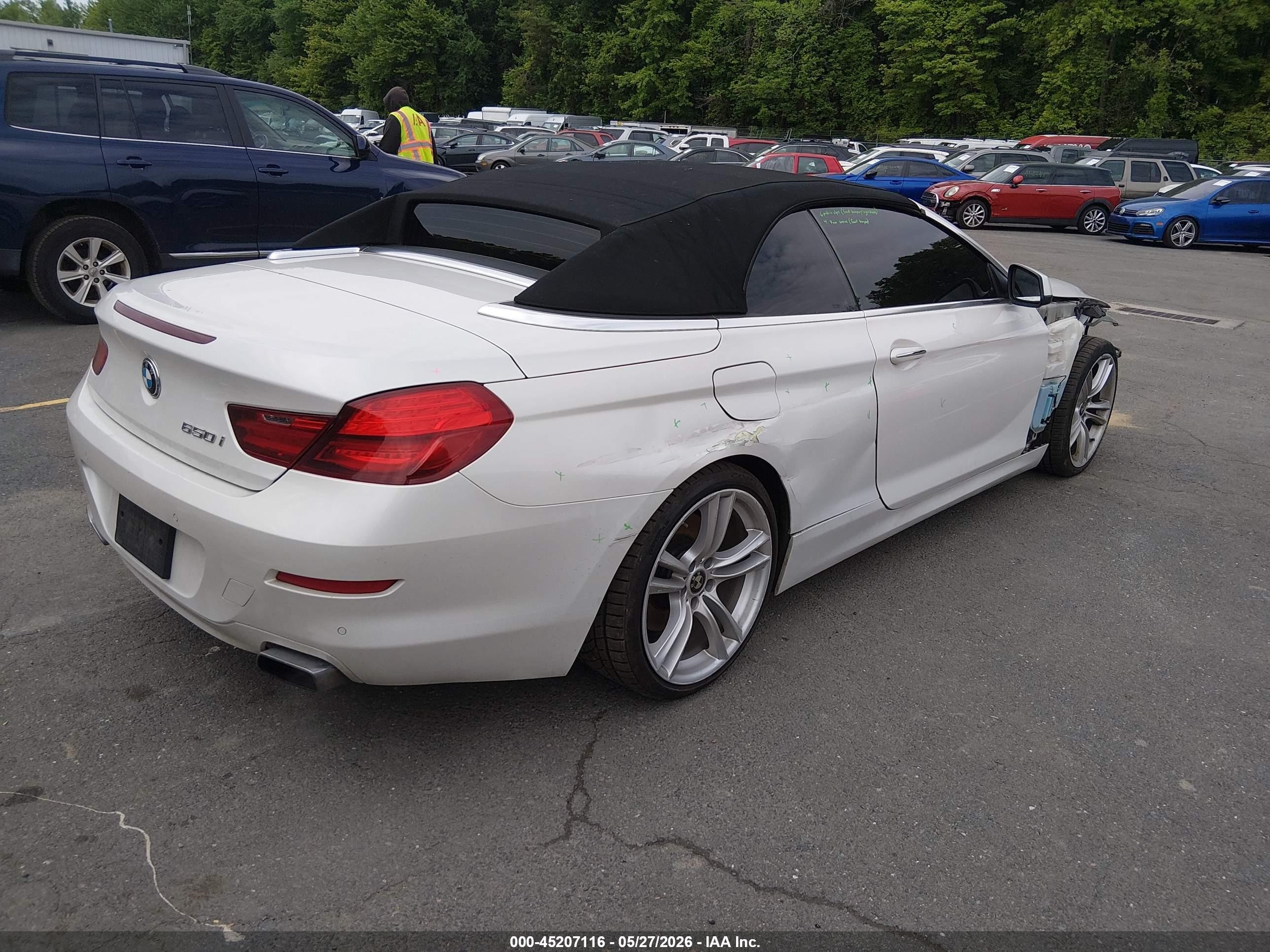 2012 Bmw 650i Xdrive White vin: WBALZ5C56CDW99720