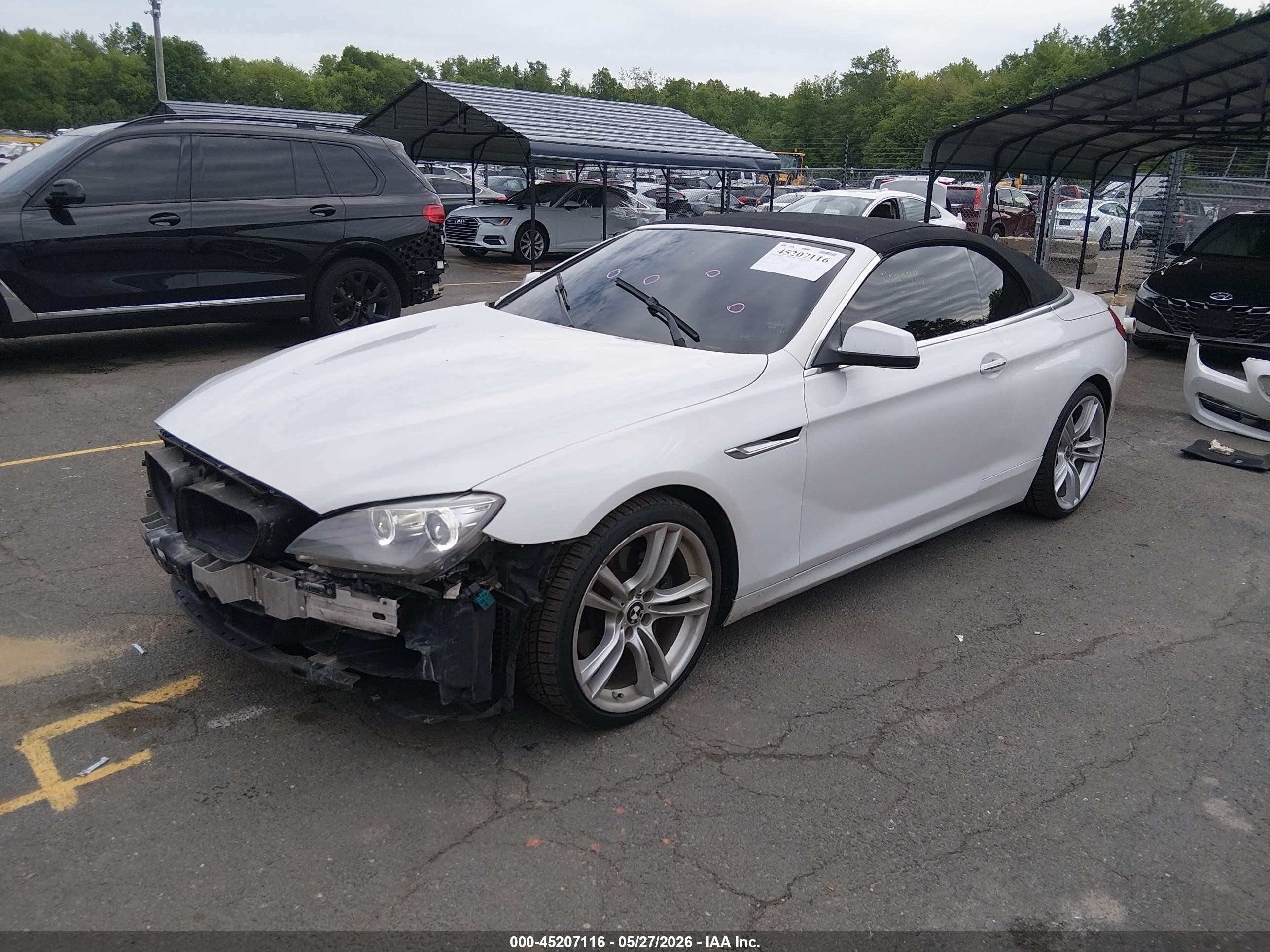 2012 Bmw 650i Xdrive White vin: WBALZ5C56CDW99720