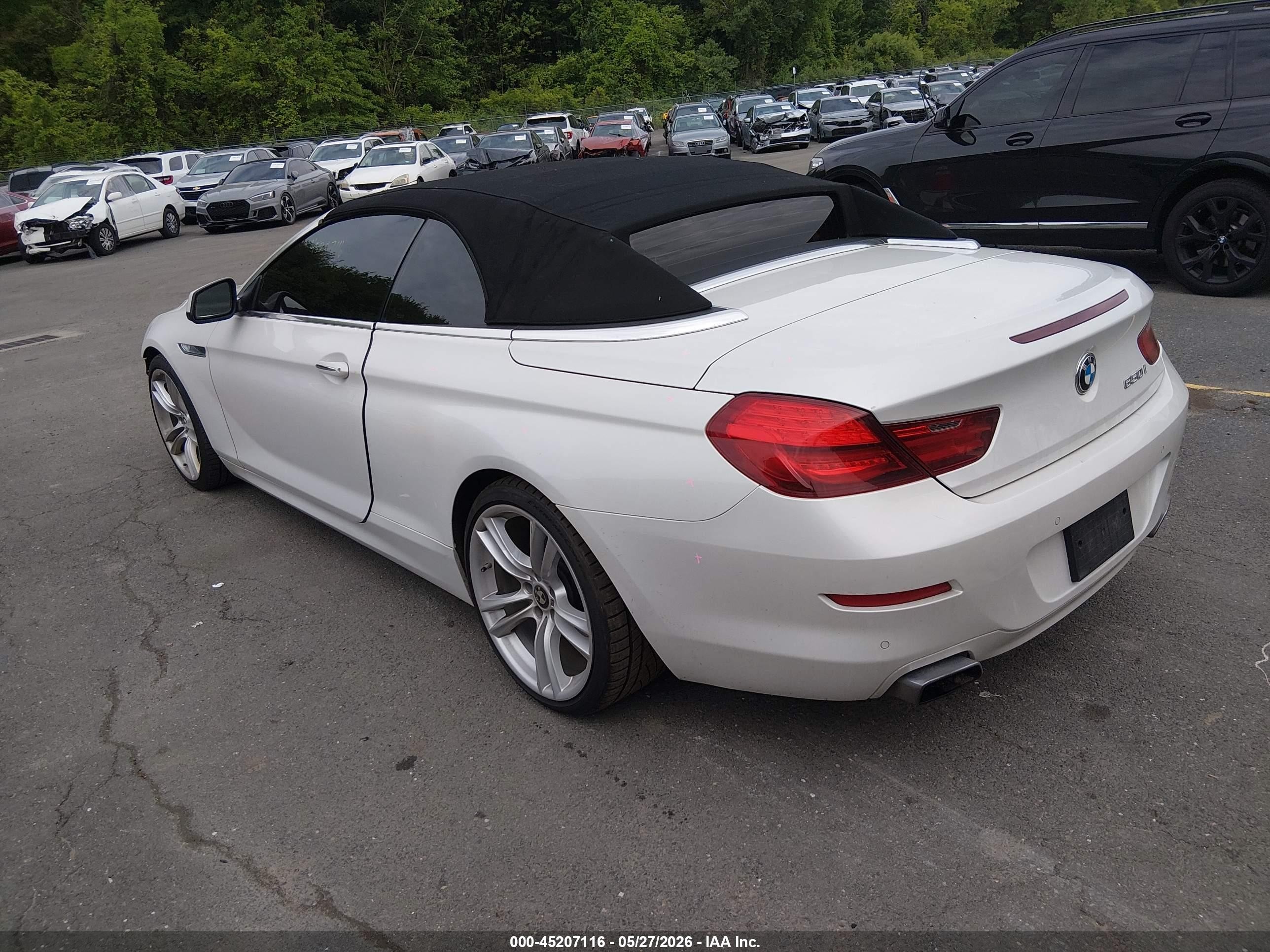 2012 Bmw 650i Xdrive White vin: WBALZ5C56CDW99720