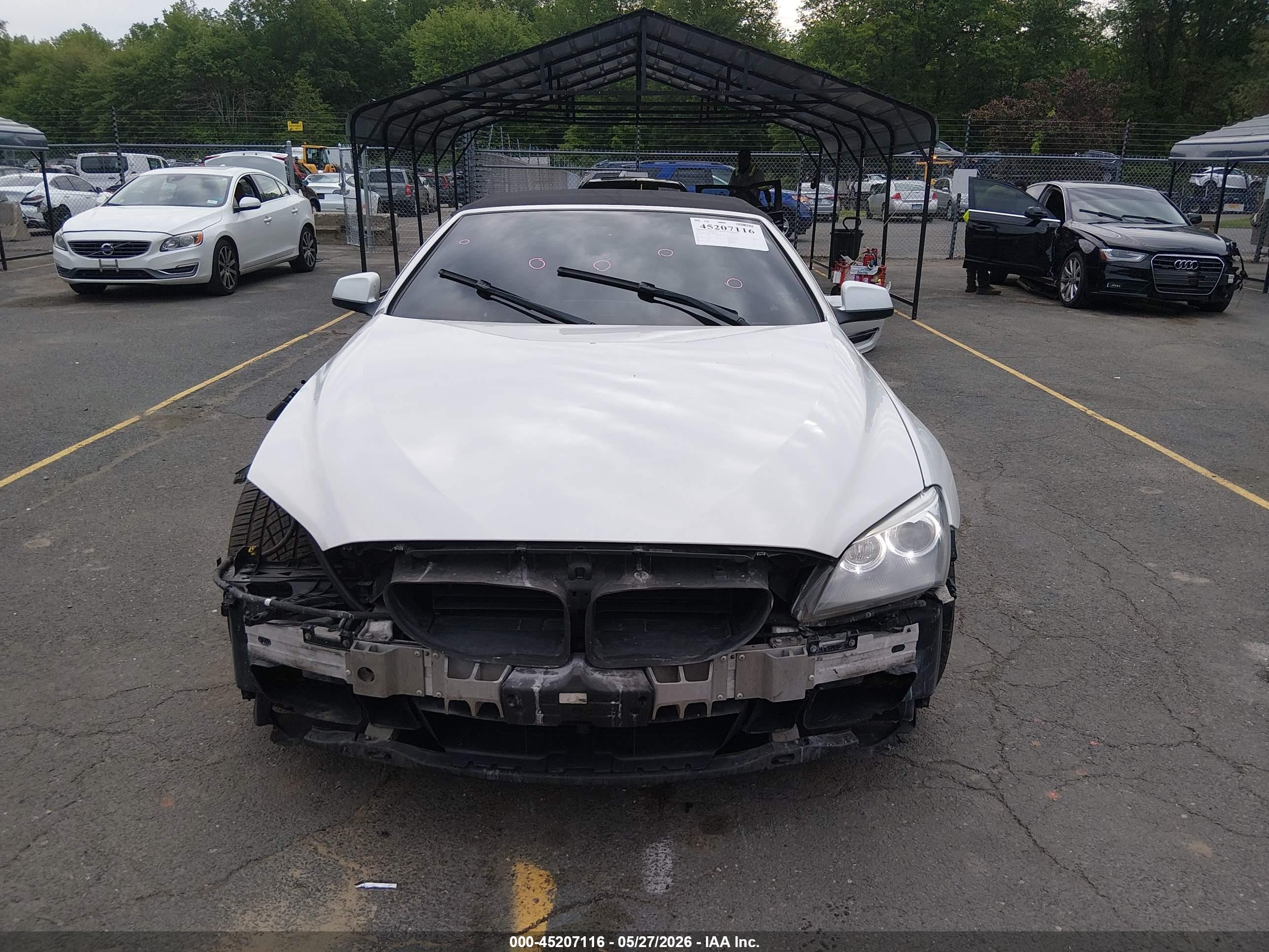 2012 Bmw 650i Xdrive White vin: WBALZ5C56CDW99720