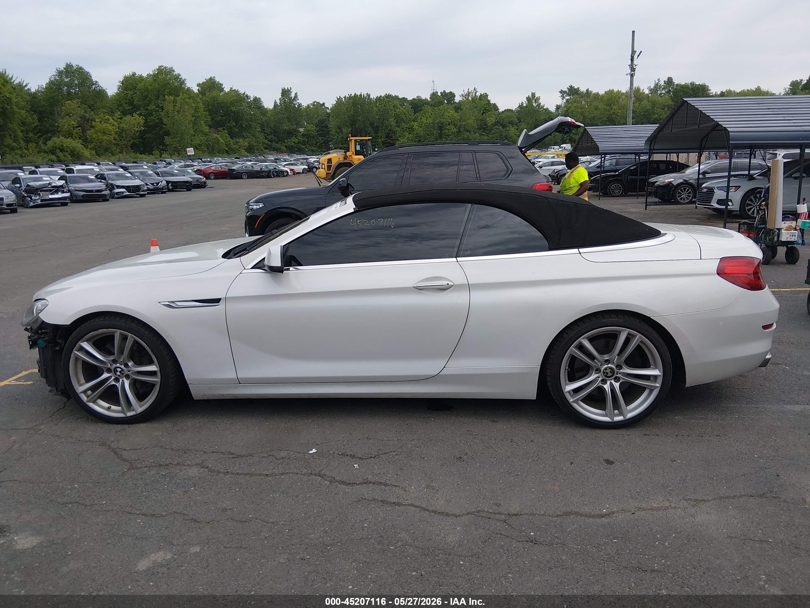 2012 Bmw 650i Xdrive White vin: WBALZ5C56CDW99720