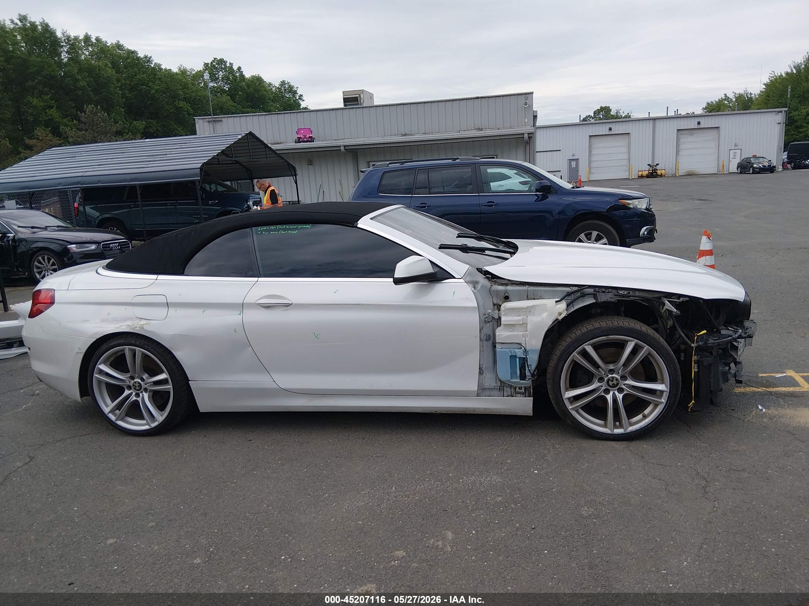 2012 Bmw 650i Xdrive White vin: WBALZ5C56CDW99720