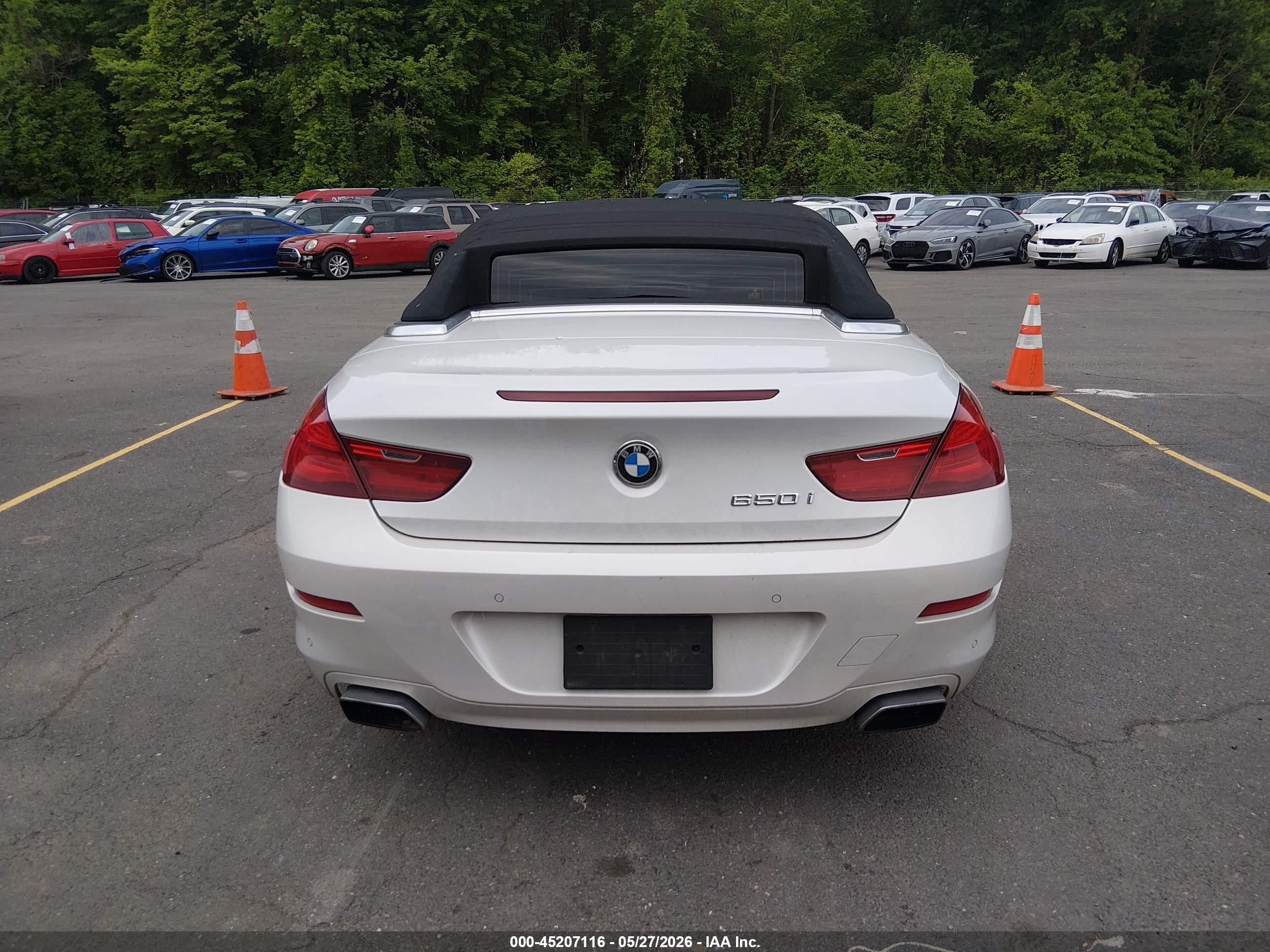 2012 Bmw 650i Xdrive White vin: WBALZ5C56CDW99720