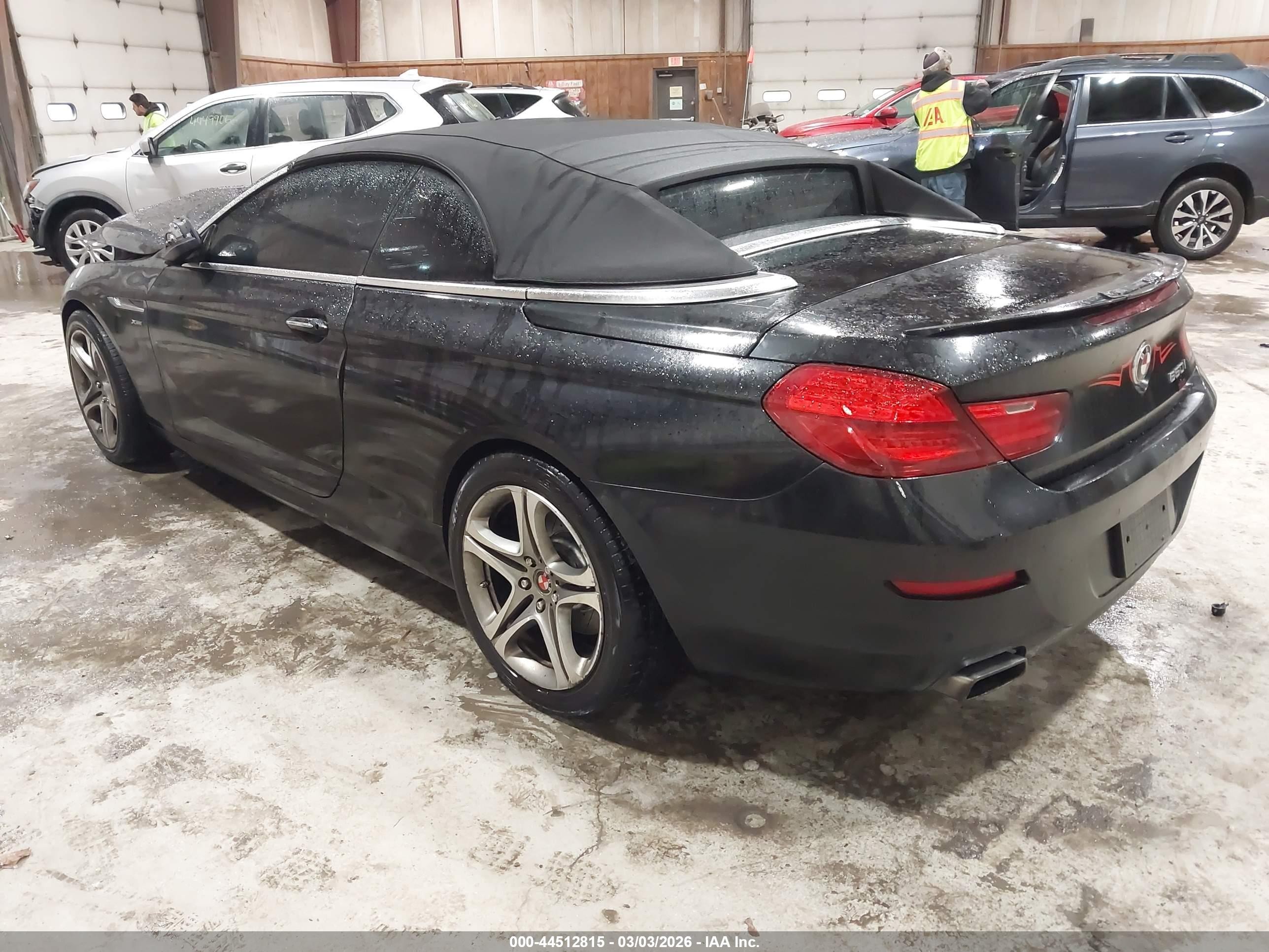 2012 Bmw 650i Xdrive Black vin: WBALZ5C59CC619817
