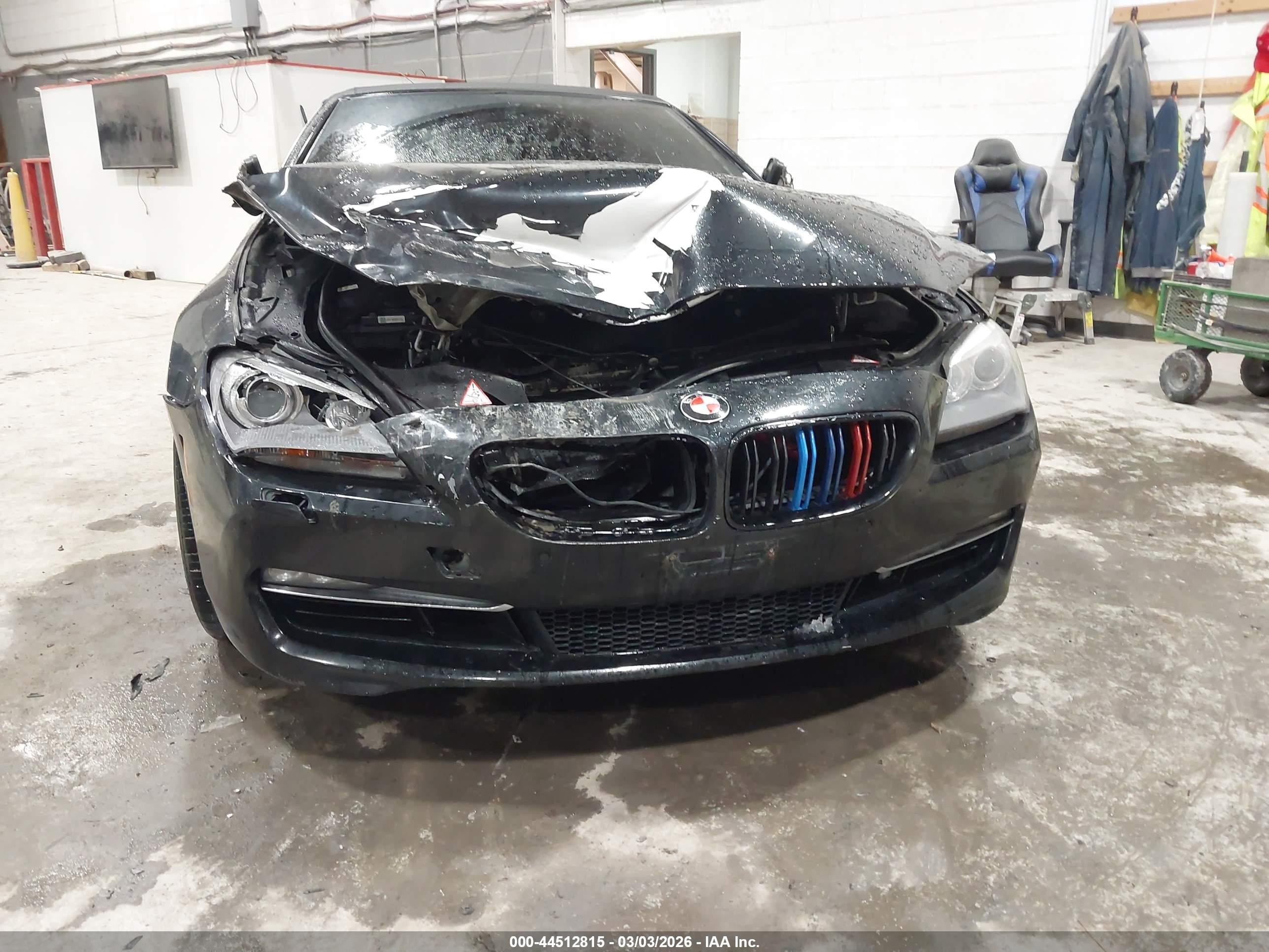 2012 Bmw 650i Xdrive Black vin: WBALZ5C59CC619817