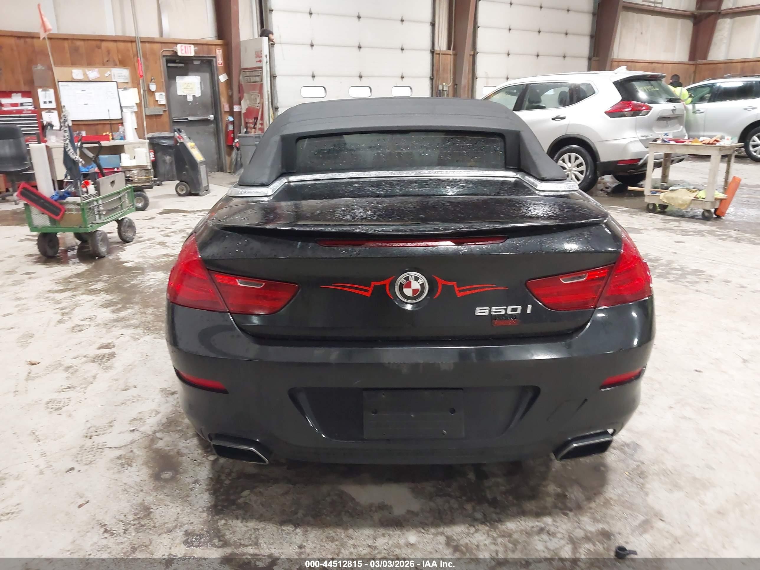 2012 Bmw 650i Xdrive Black vin: WBALZ5C59CC619817