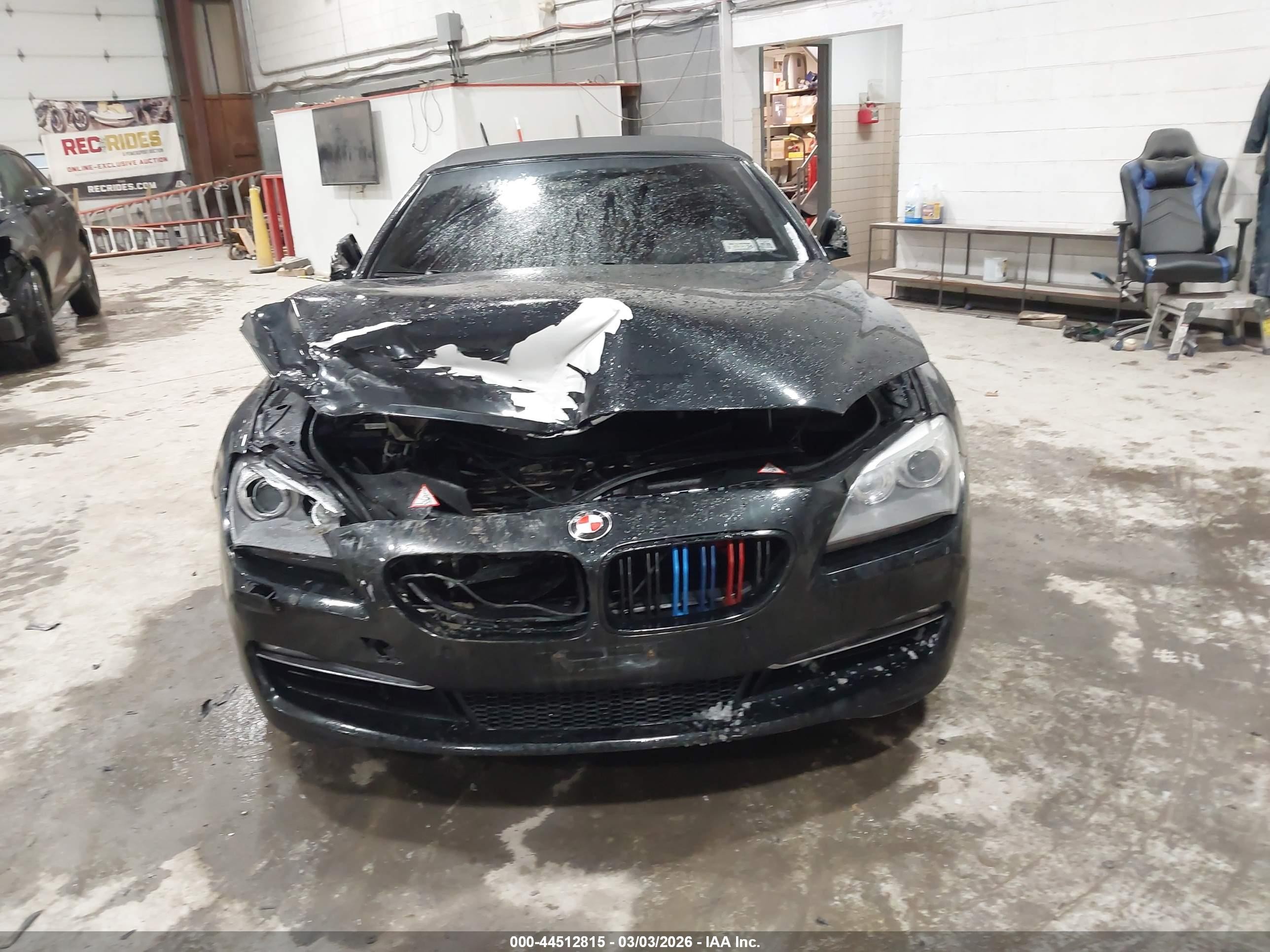 2012 Bmw 650i Xdrive Black vin: WBALZ5C59CC619817