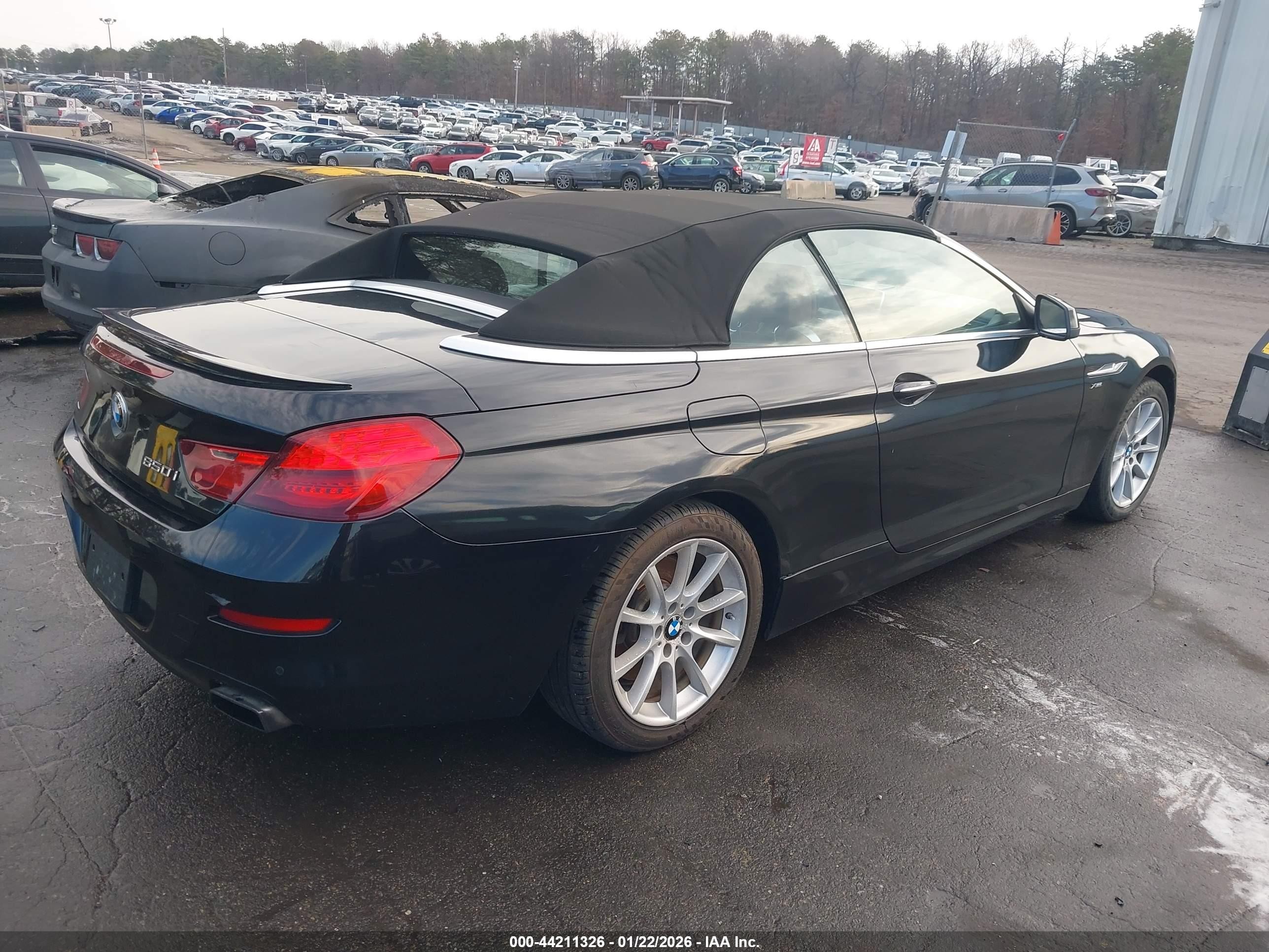 2012 Bmw 650i Xdrive Black vin: WBALZ5C59CDW99792