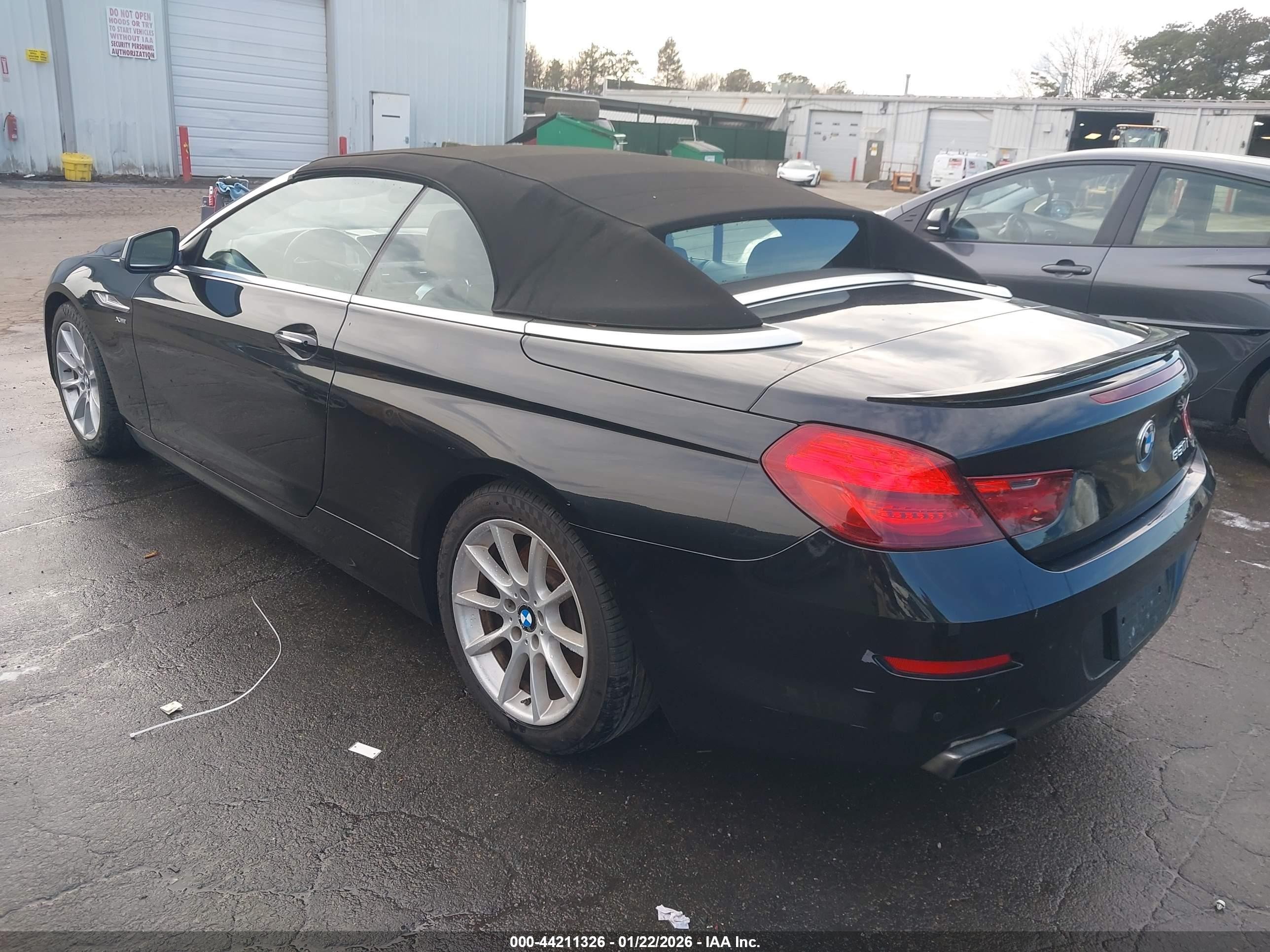 2012 Bmw 650i Xdrive Black vin: WBALZ5C59CDW99792