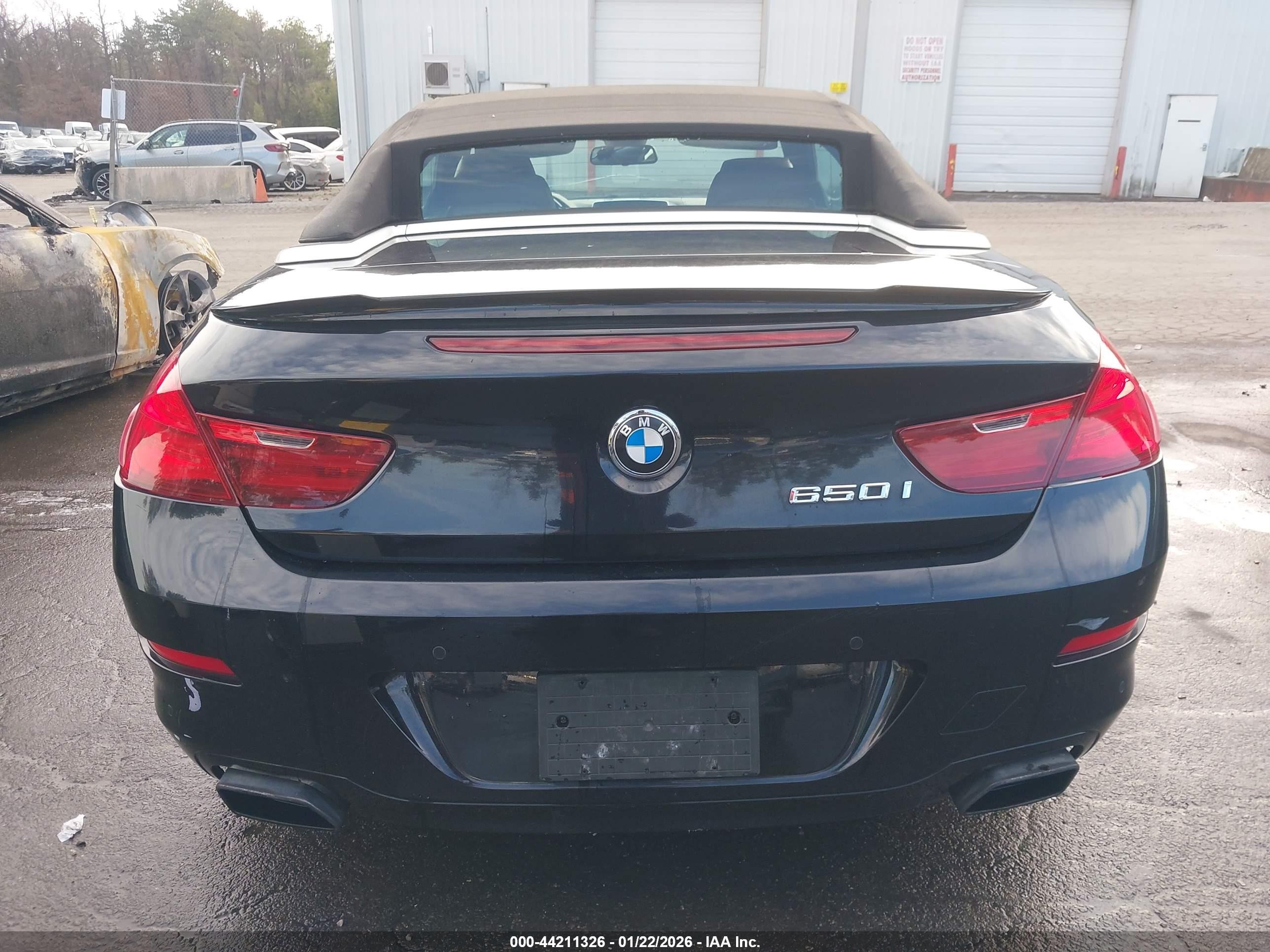 2012 Bmw 650i Xdrive Black vin: WBALZ5C59CDW99792