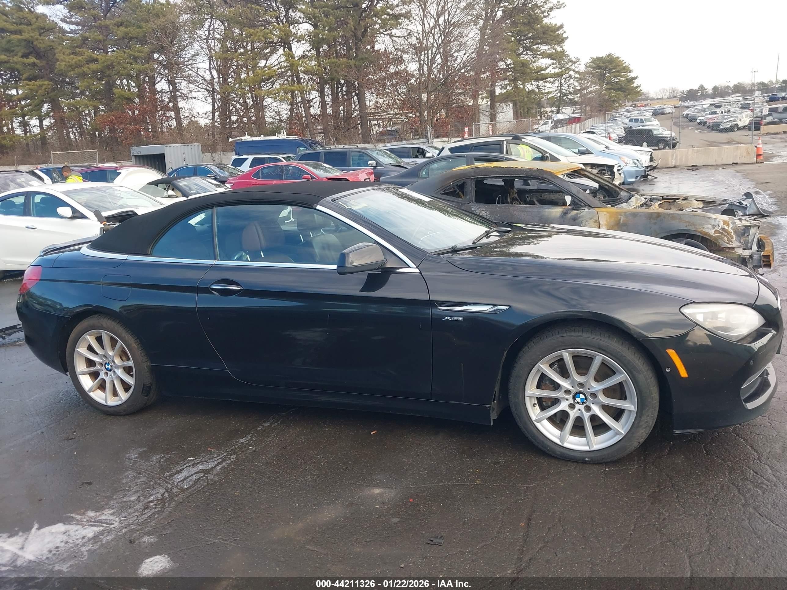 2012 Bmw 650i Xdrive Black vin: WBALZ5C59CDW99792