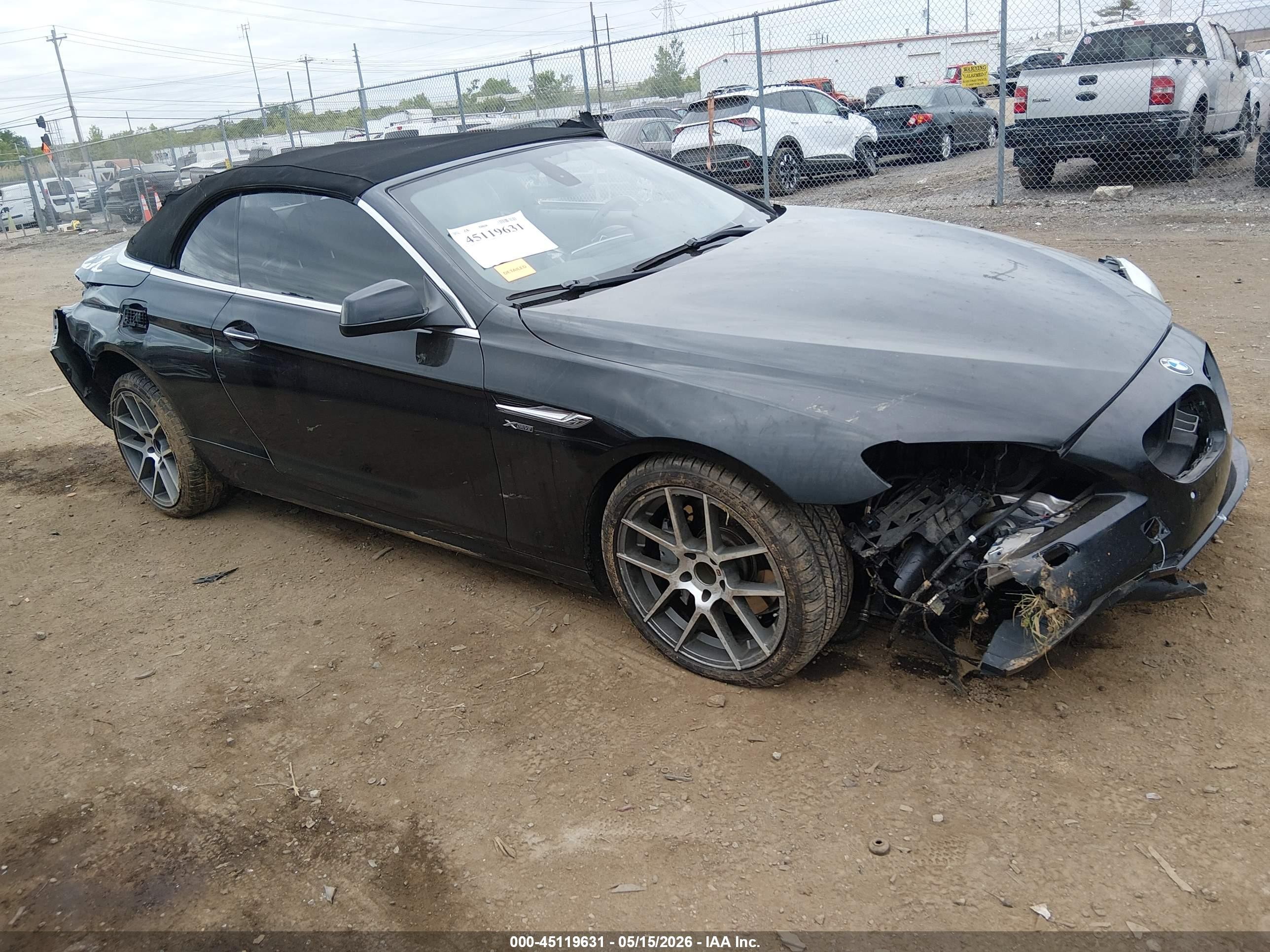 2012 Bmw 650i Xdrive Black vin: WBALZ5C5XCDX64455