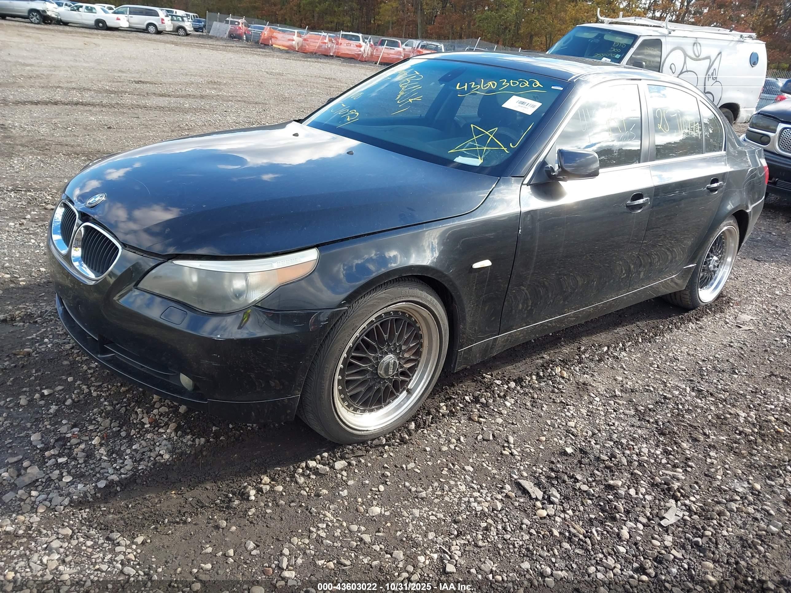 2004 Bmw 525i   Black vin: WBANA53504B174097