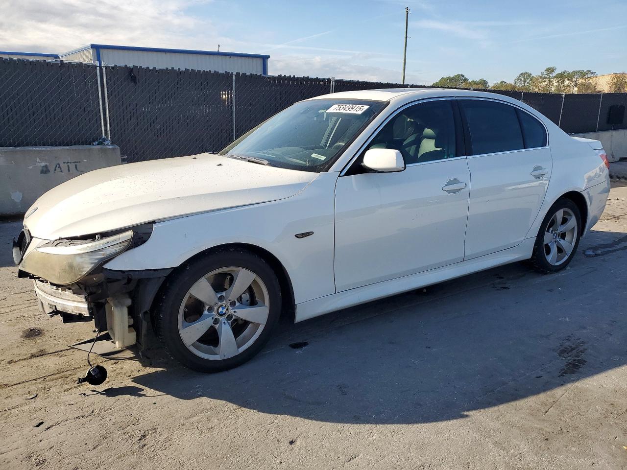2005 Bmw 525 I White vin: WBANA53505B858780