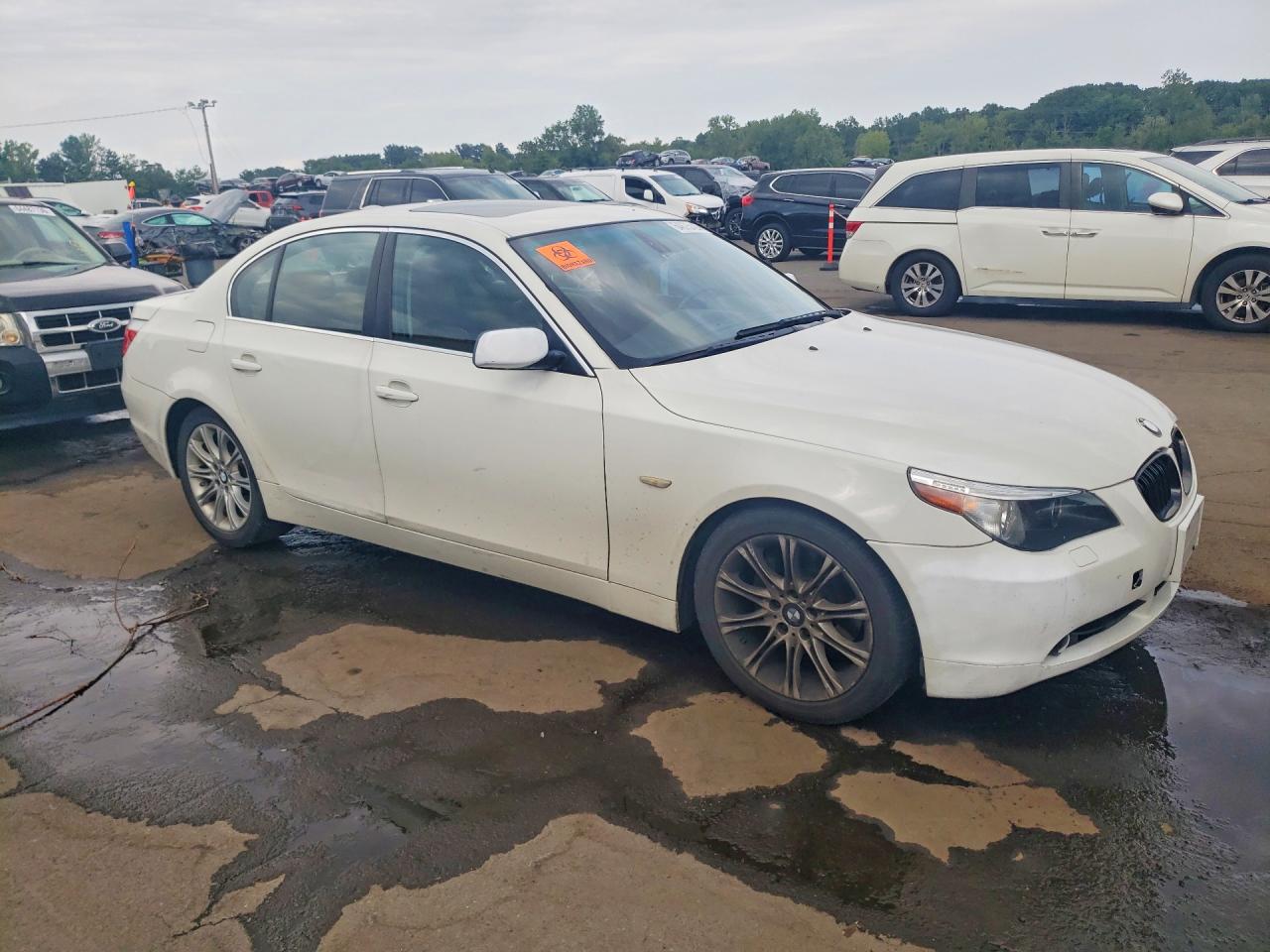 2004 Bmw 525 I White vin: WBANA53514B847348