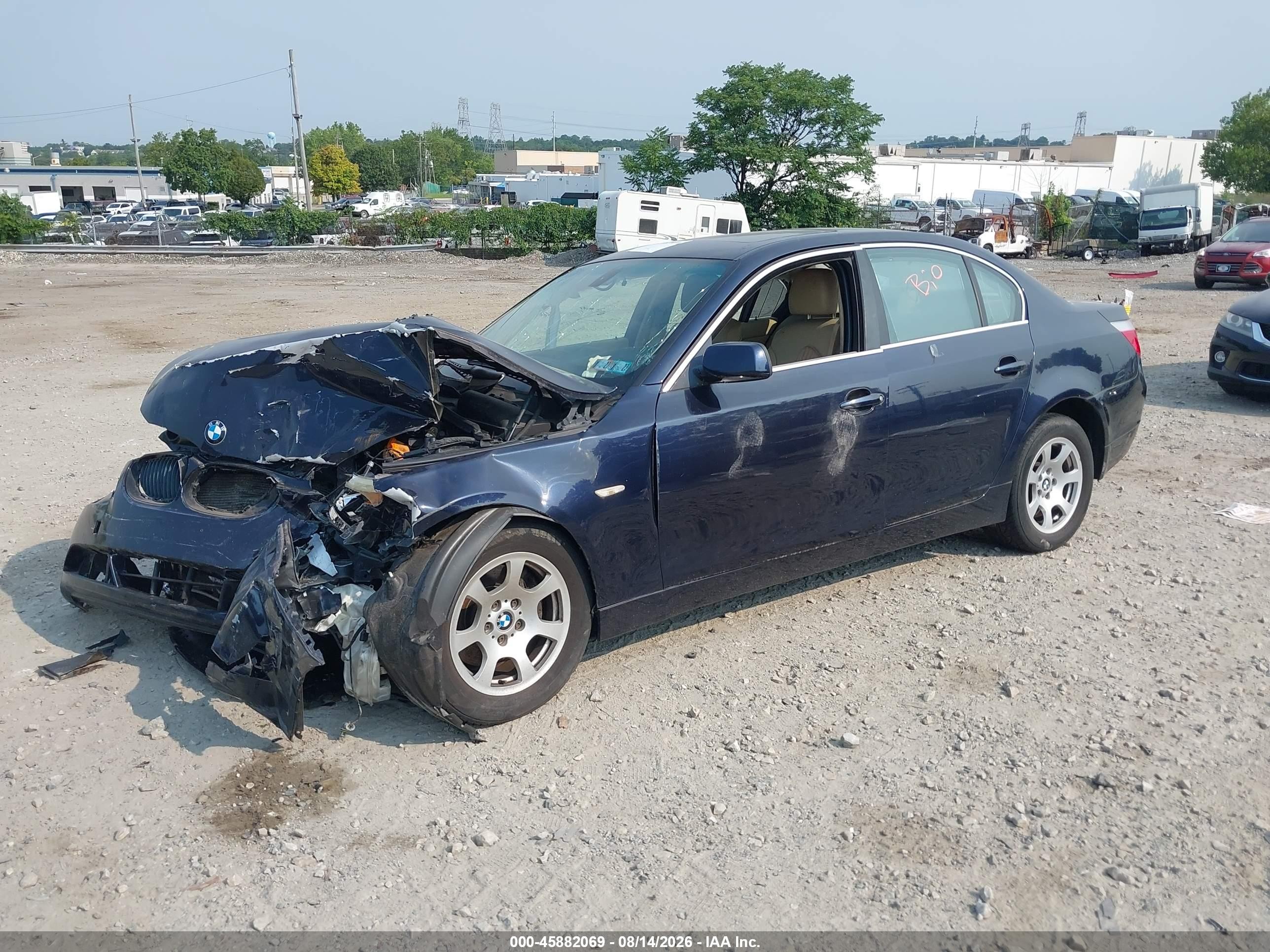 2004 Bmw 525i   Dark Blue vin: WBANA53524B176322