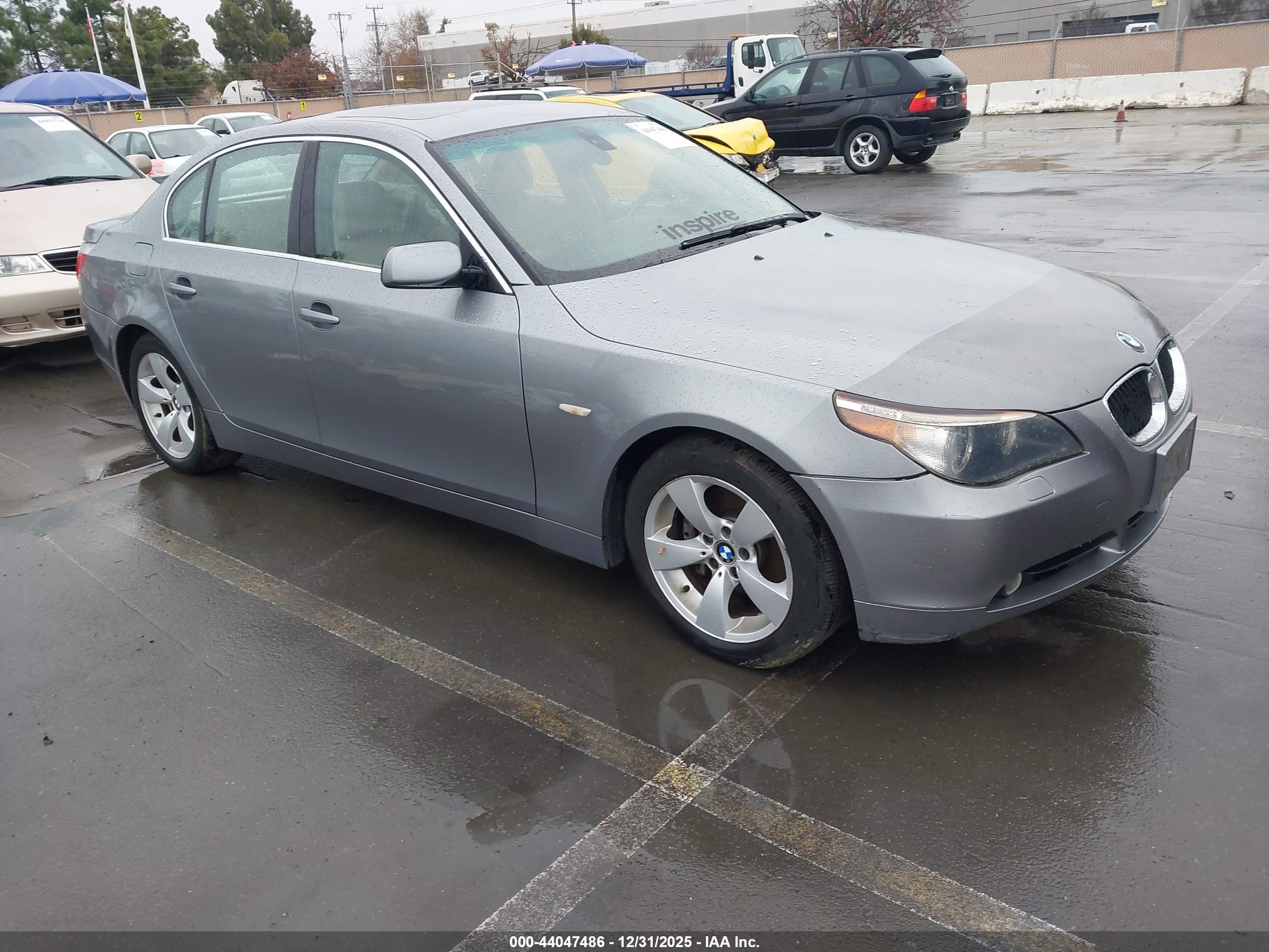 2005 Bmw 525i   Silver vin: WBANA53525B855802