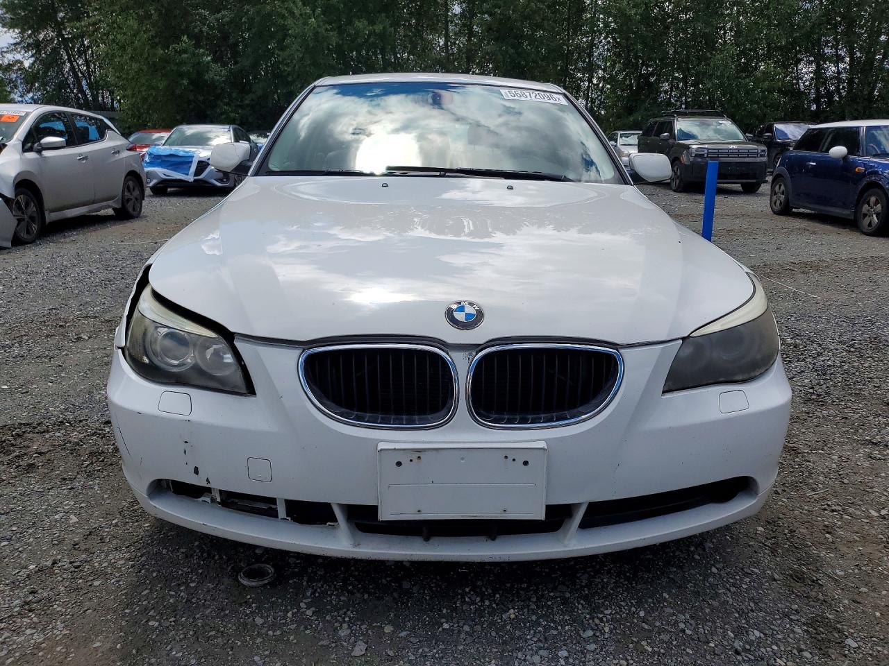 2005 Bmw 525 I Белый vin: WBANA53525B858490