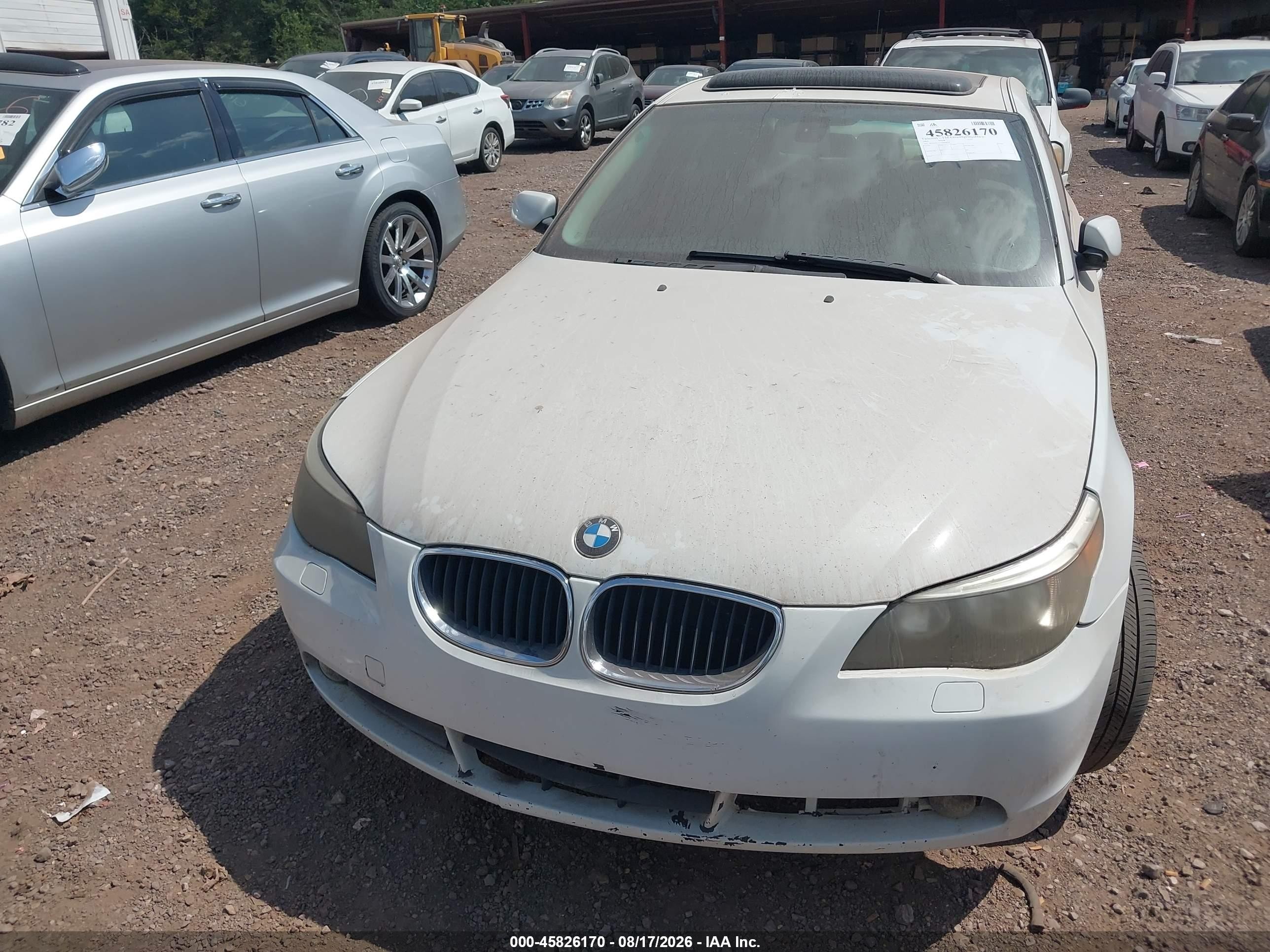 2005 Bmw 525i   White vin: WBANA53525B858828