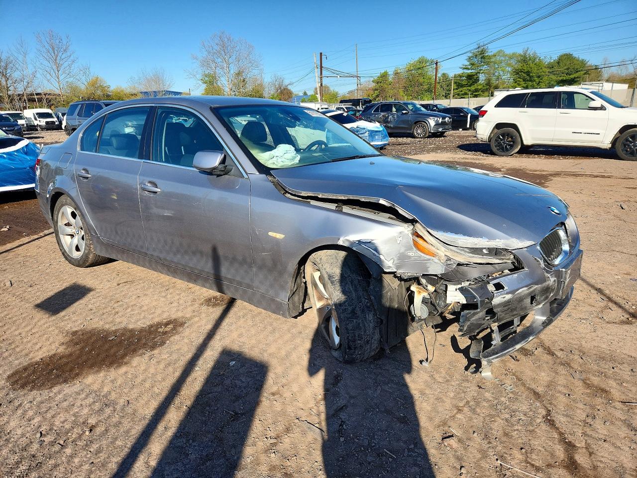 2005 Bmw 525i Silver vin: WBANA53535B858370