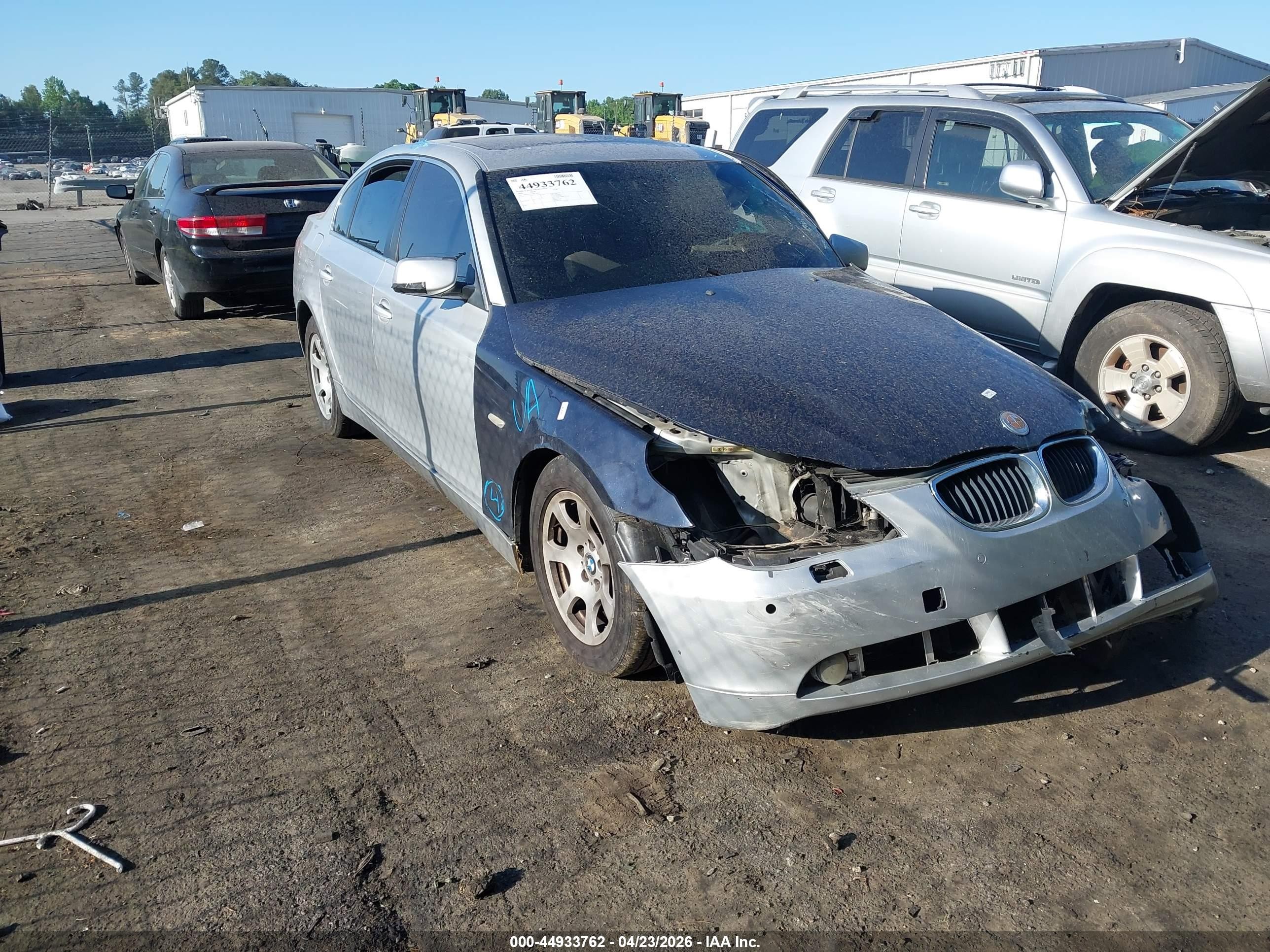2004 Bmw 525i   Silver vin: WBANA53554B173818