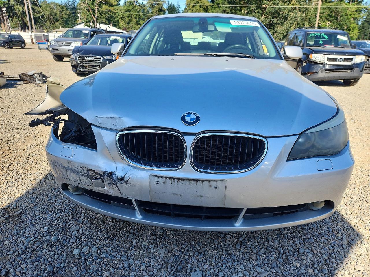 2004 Bmw 525 I Silver vin: WBANA53564B854036