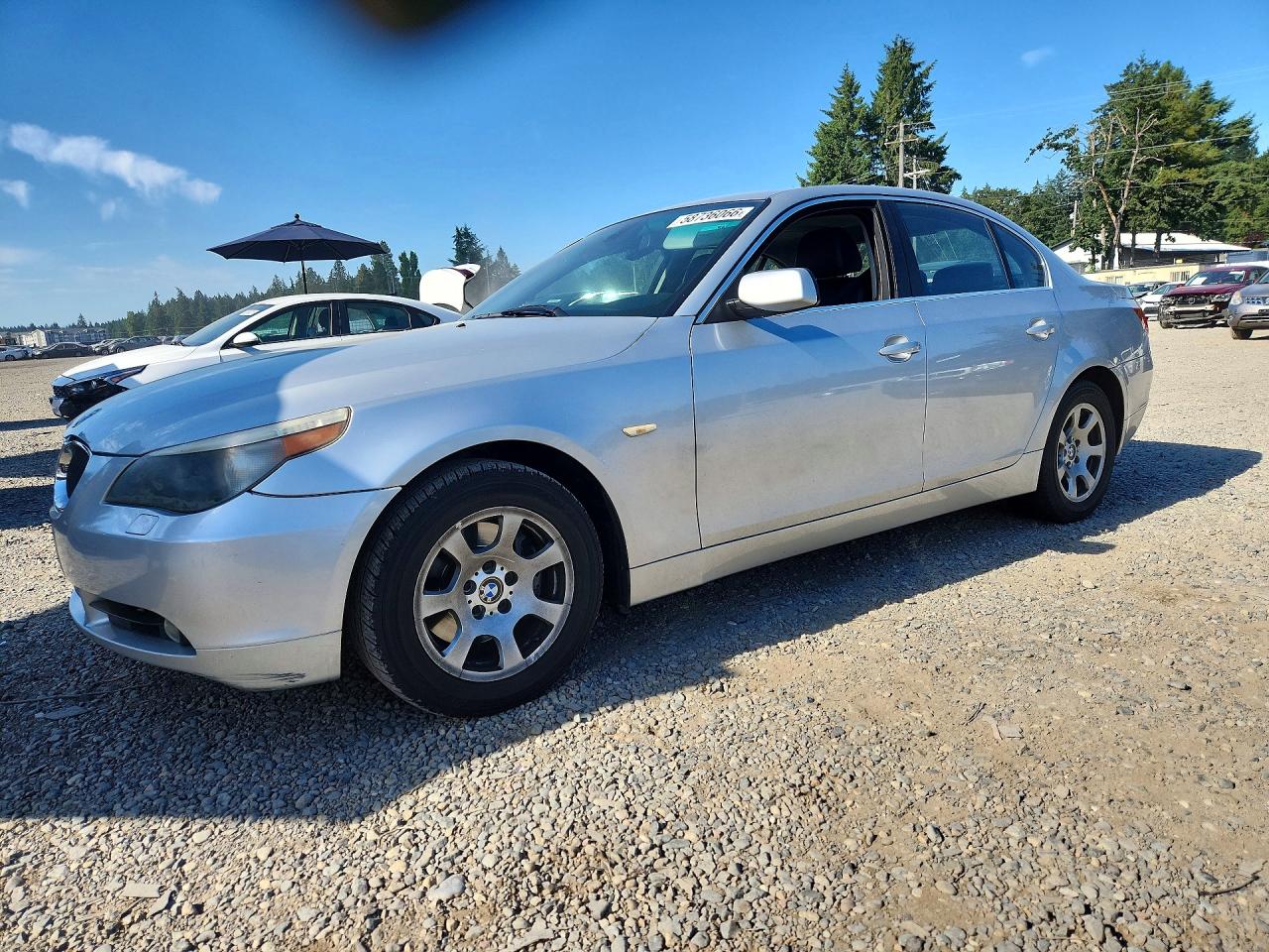2004 Bmw 525 I Silver vin: WBANA53564B854036
