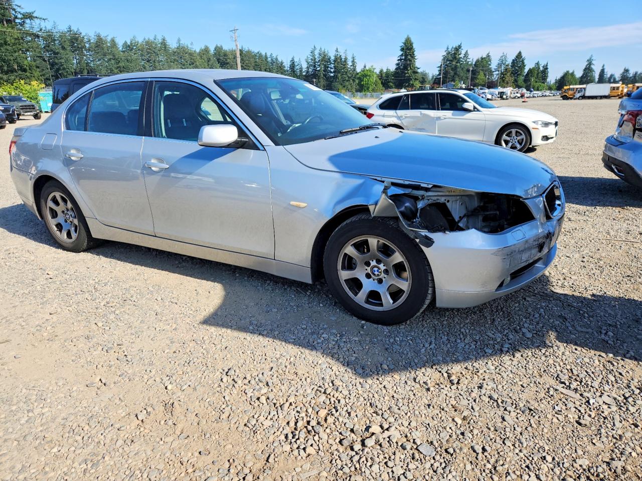 2004 Bmw 525 I Silver vin: WBANA53564B854036