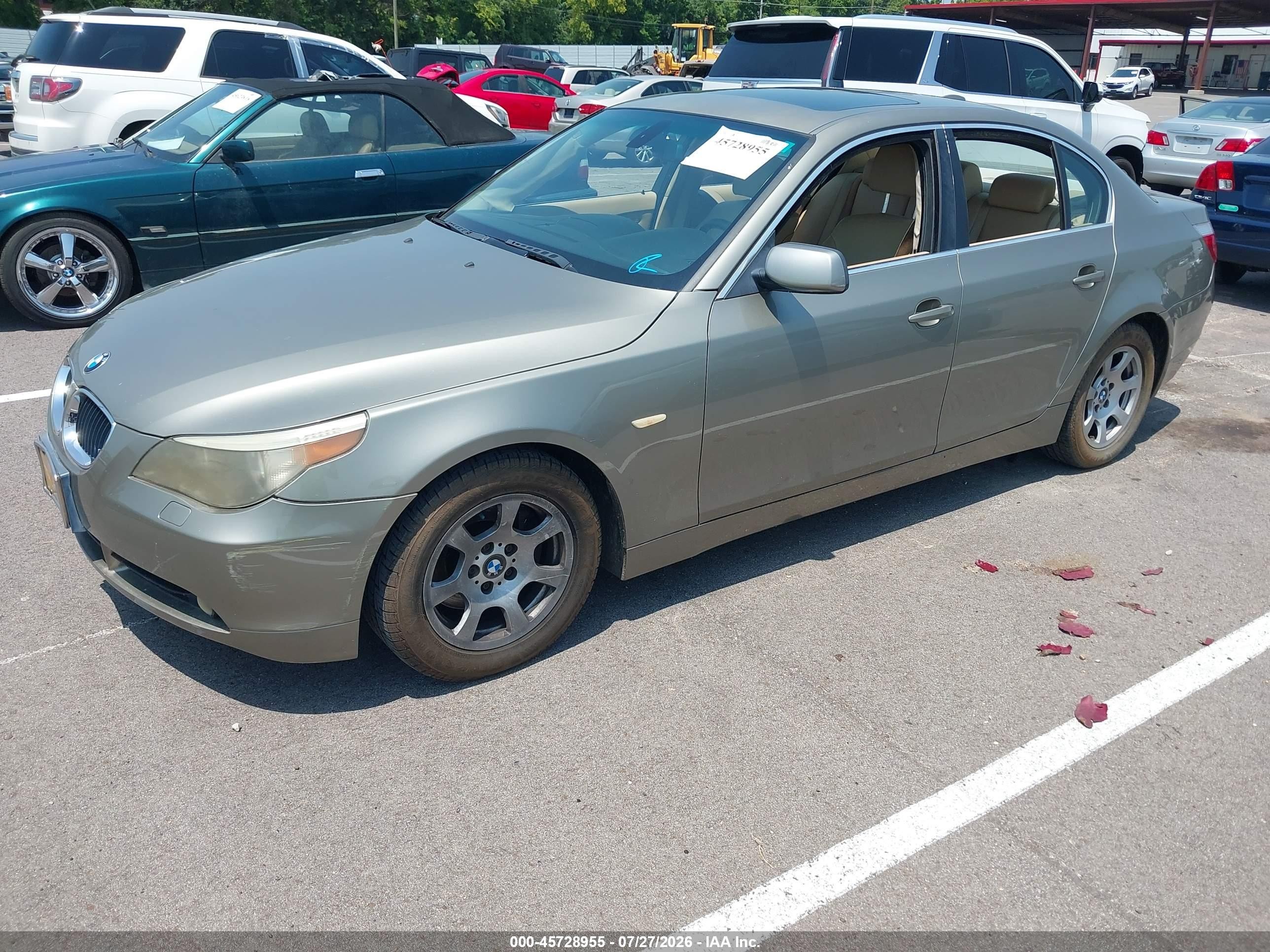 2004 Bmw 525i   Золотой vin: WBANA53584B850179