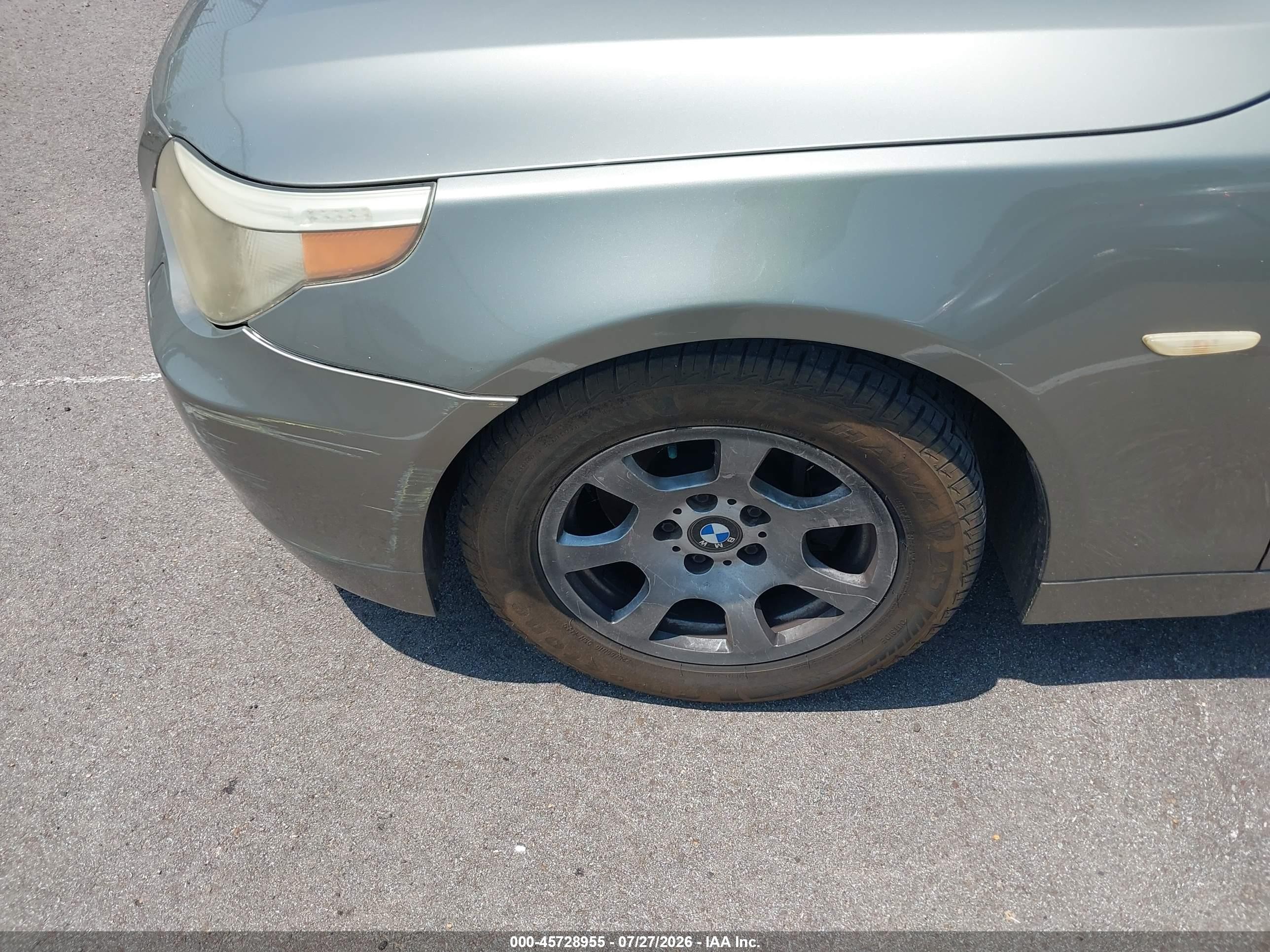 2004 Bmw 525i   Золотой vin: WBANA53584B850179