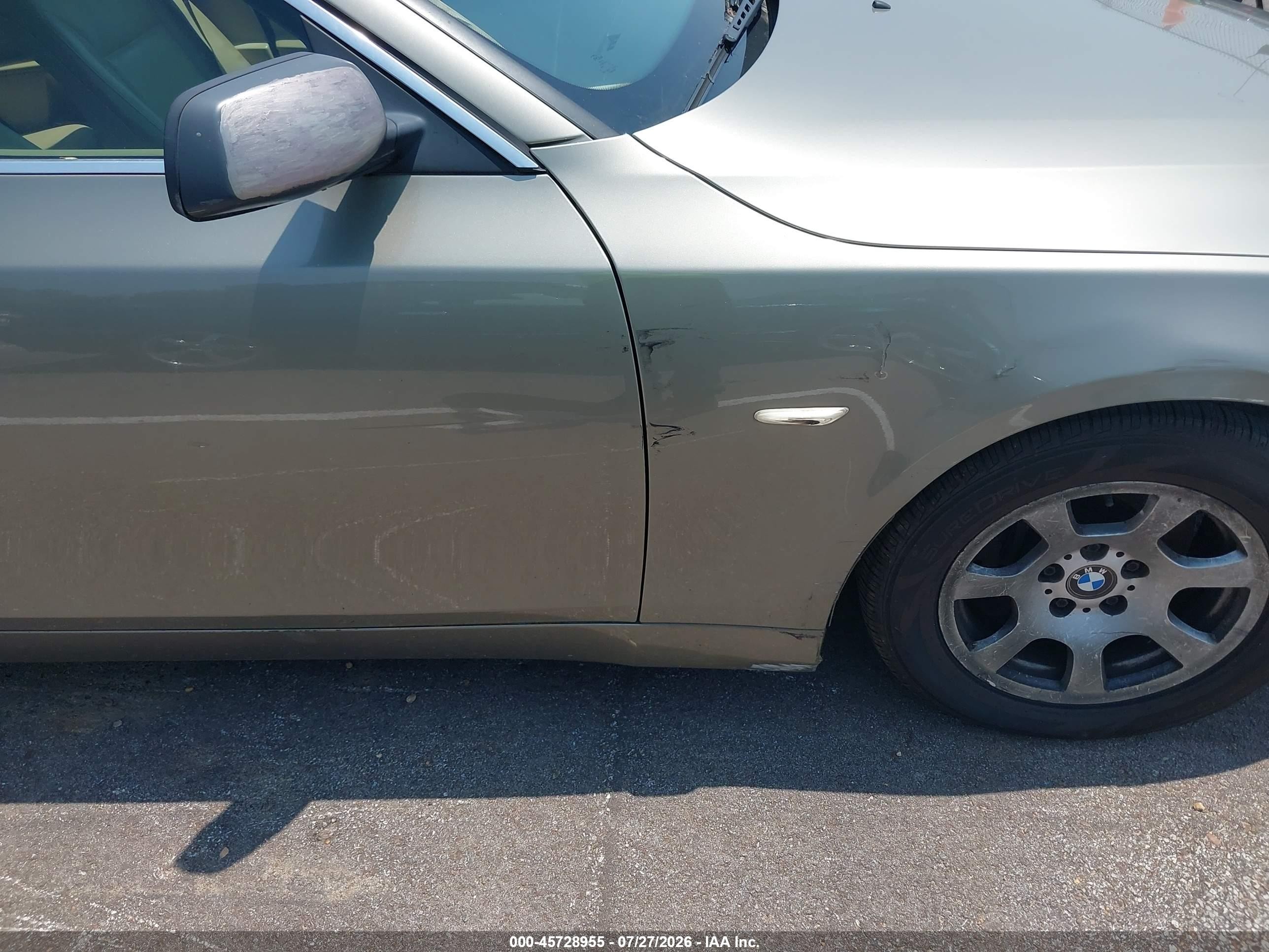 2004 Bmw 525i   Золотой vin: WBANA53584B850179
