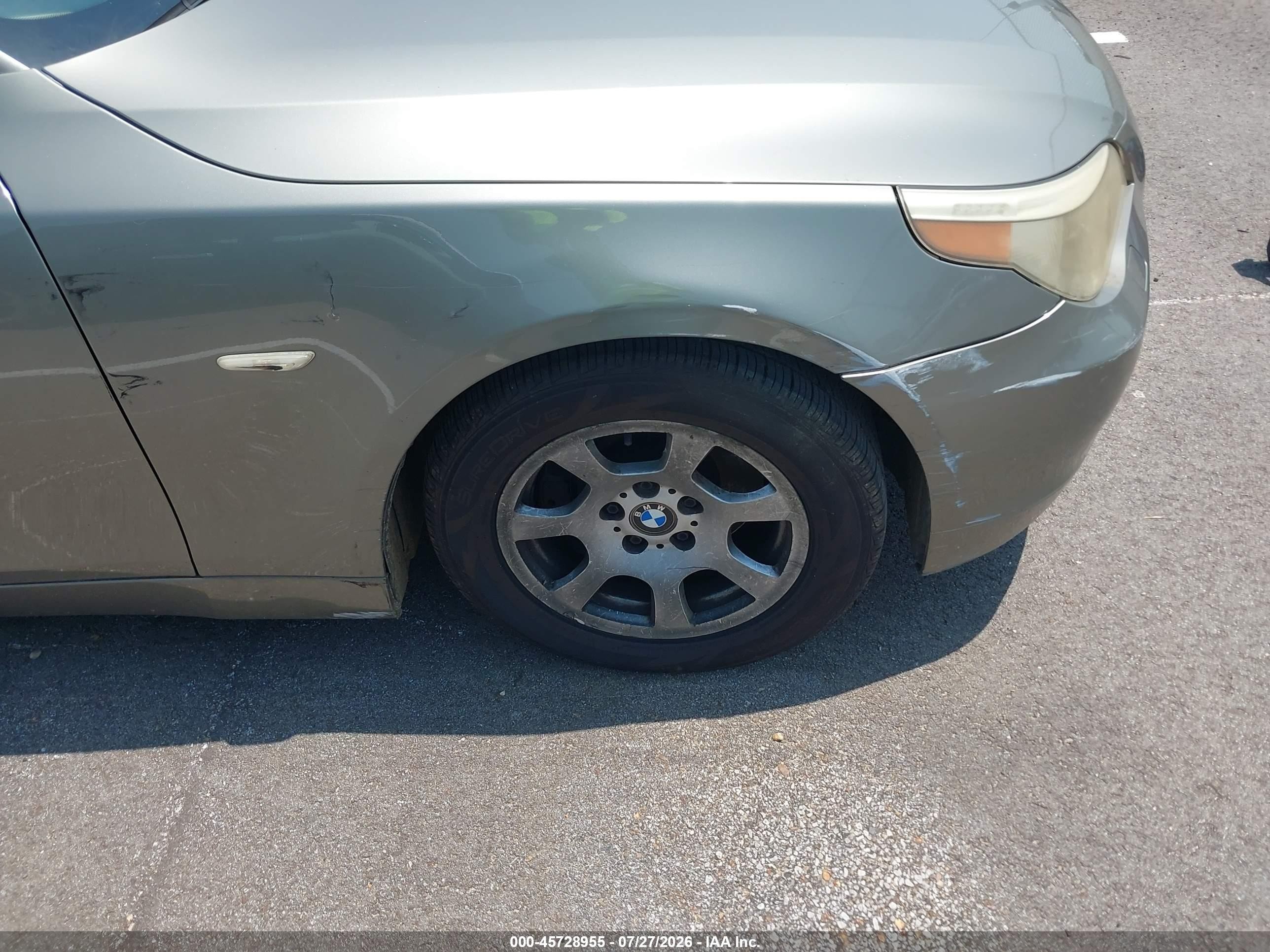 2004 Bmw 525i   Золотой vin: WBANA53584B850179