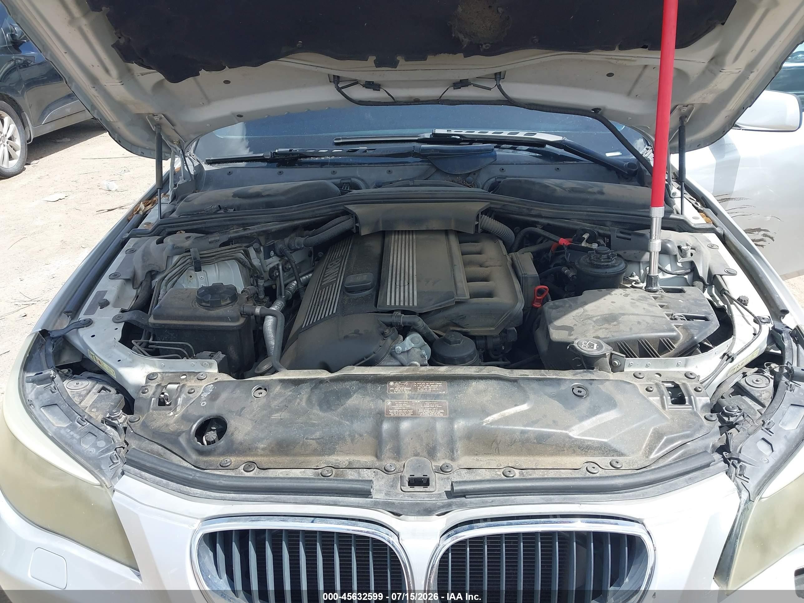 2005 Bmw 525i   Silver vin: WBANA53585B856825
