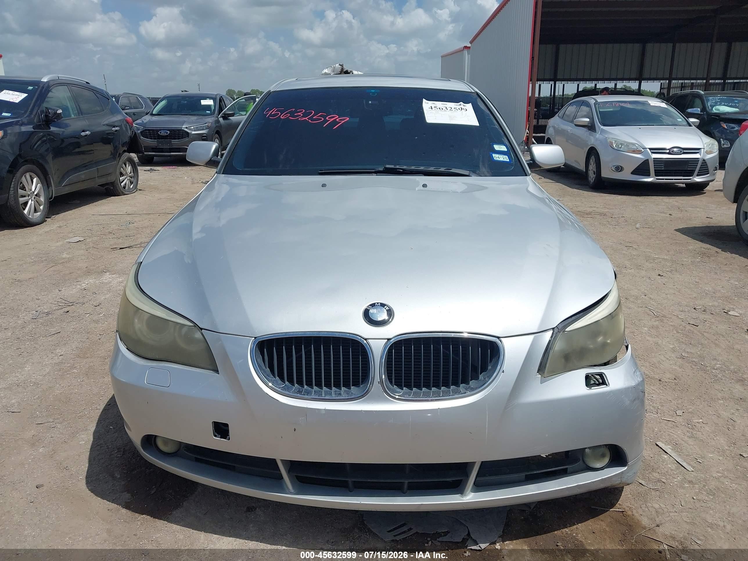 2005 Bmw 525i   Silver vin: WBANA53585B856825