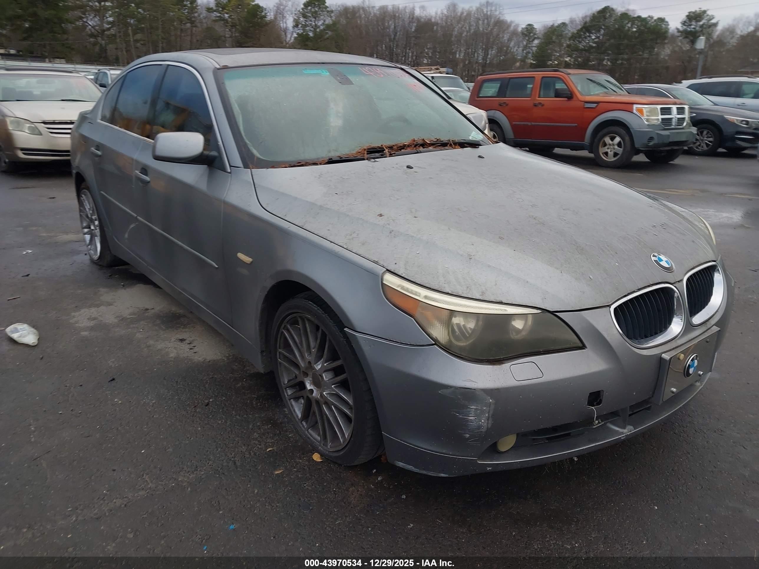 2004 Bmw 525i   Gray vin: WBANA535X4B846070