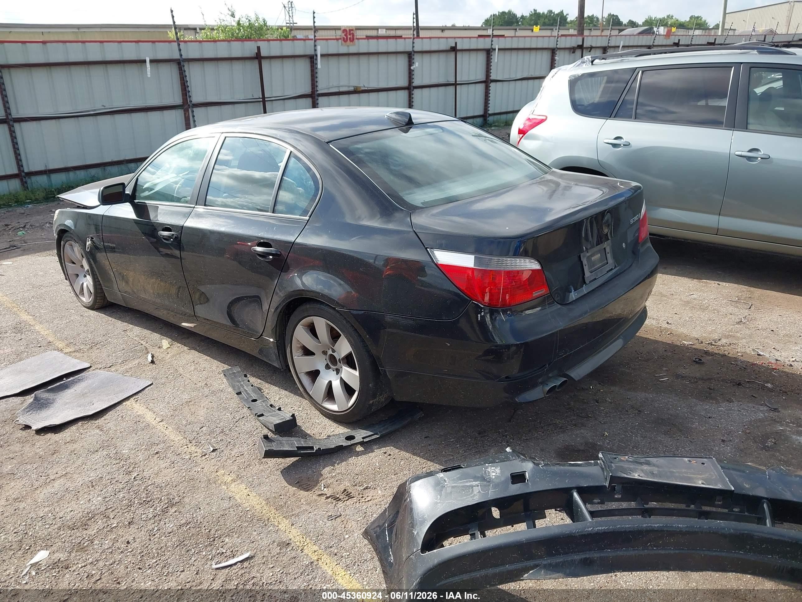 2005 Bmw 530i   Black vin: WBANA73505CR60909