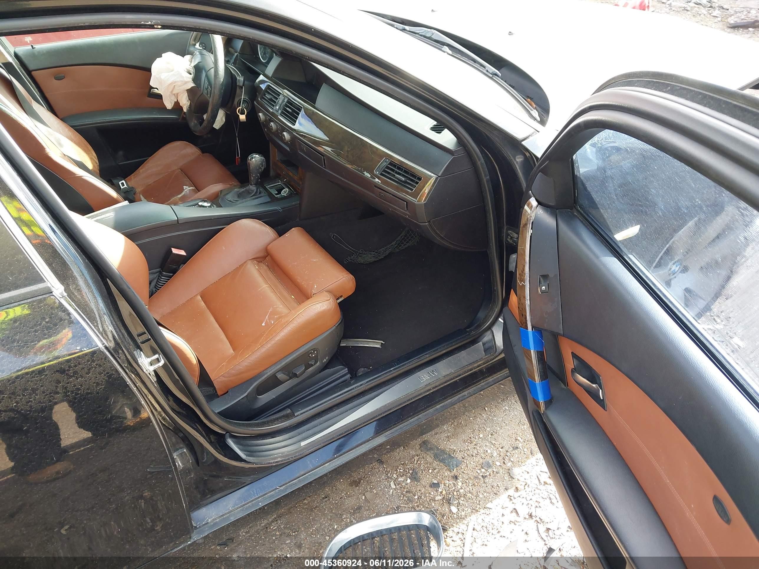 2005 Bmw 530i   Black vin: WBANA73505CR60909