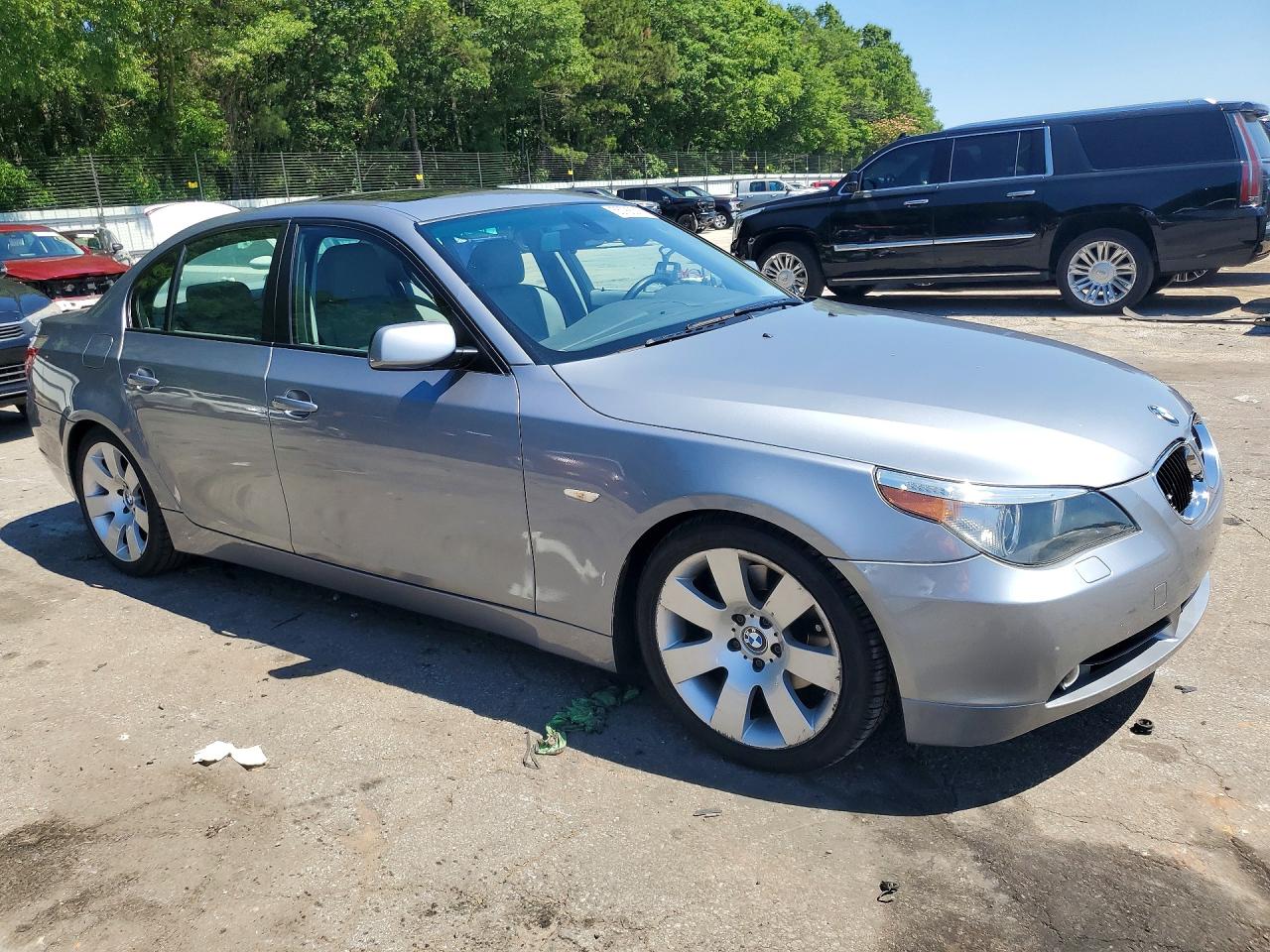 2004 Bmw 530 I Silver vin: WBANA73514B059066