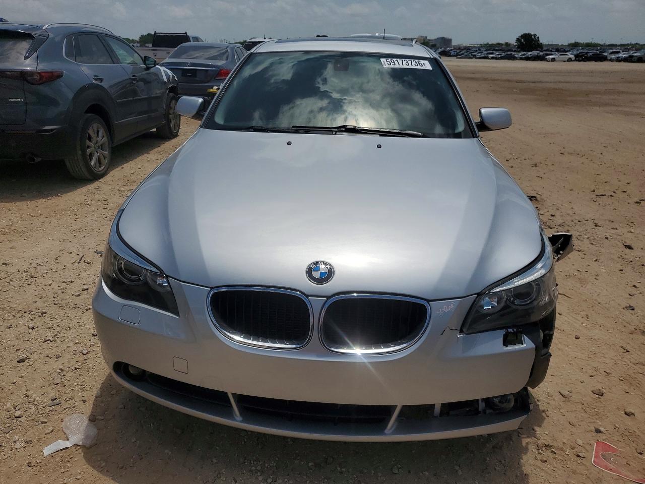2004 Bmw 530 I Silver vin: WBANA73514B062808